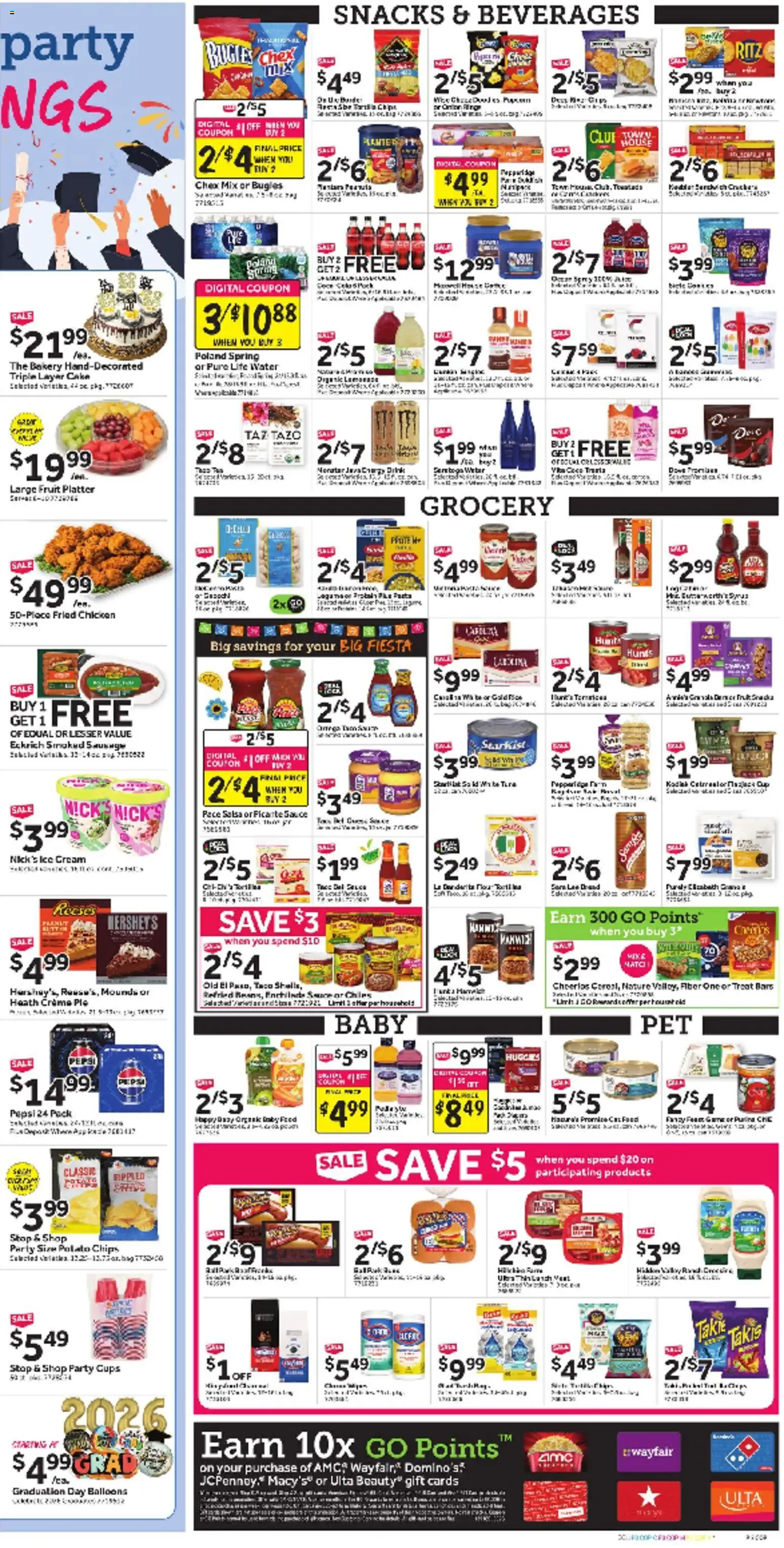Stop & Shop Weekly Ad - valid from 01.05.2026 | Page: 4 | Products: Bakery, Cat Food, Water, Sausage