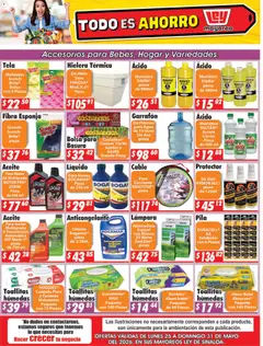 Vista previa de Casa Ley folleto Sinaloa, nuevo folleto de la tienda, válido en México a partir del 25.05.2026 | Página: 1 | Productos: Bolsa, Cable, Cocina, Liga