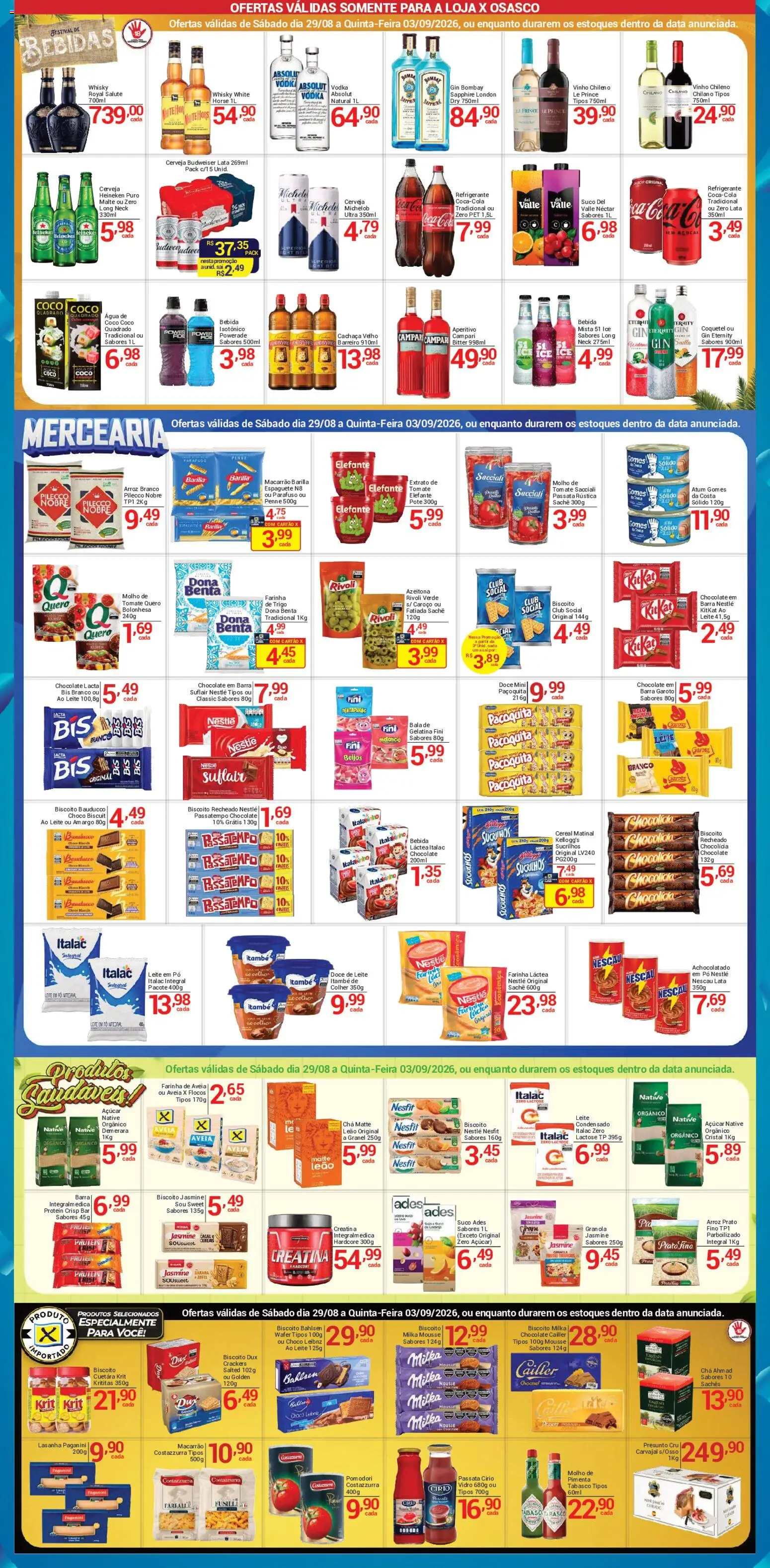 X Supermercados Folheto - válido de 28/08/2026 | Página: 2 | Produtos: Cereais, Açúcar, Atum, Gin eternity