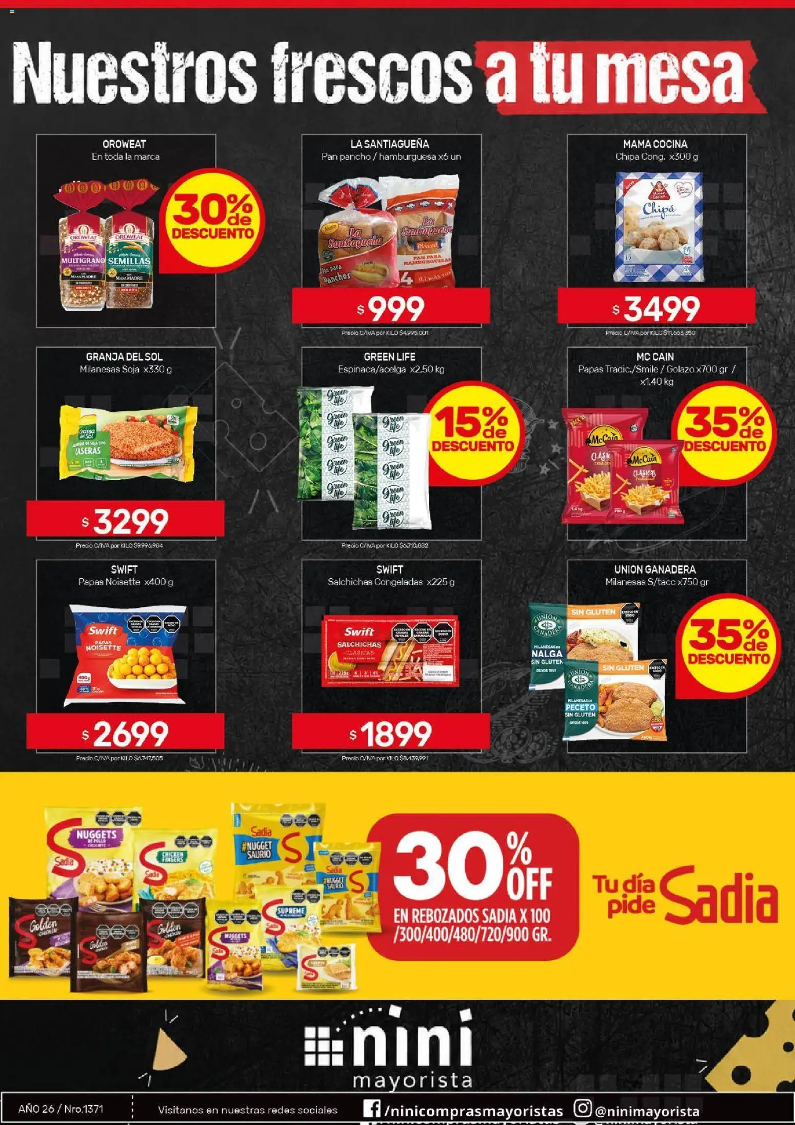NINI Mayorista ofertas │ válido desde el 03/08/2026 | Página: 39 | Productos: Milanesas, Cocina, Hamburguesa, Papas