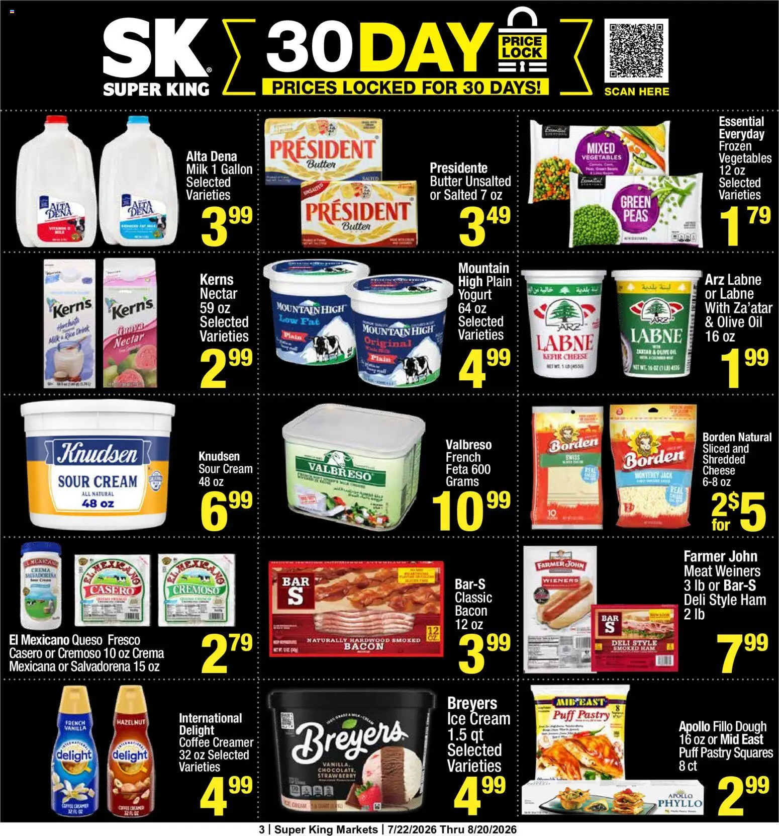 Super King Weekly Ad - valid from 07/22/2026 | Page: 3 | Products: Oil, Rice, Cream, Vegetables