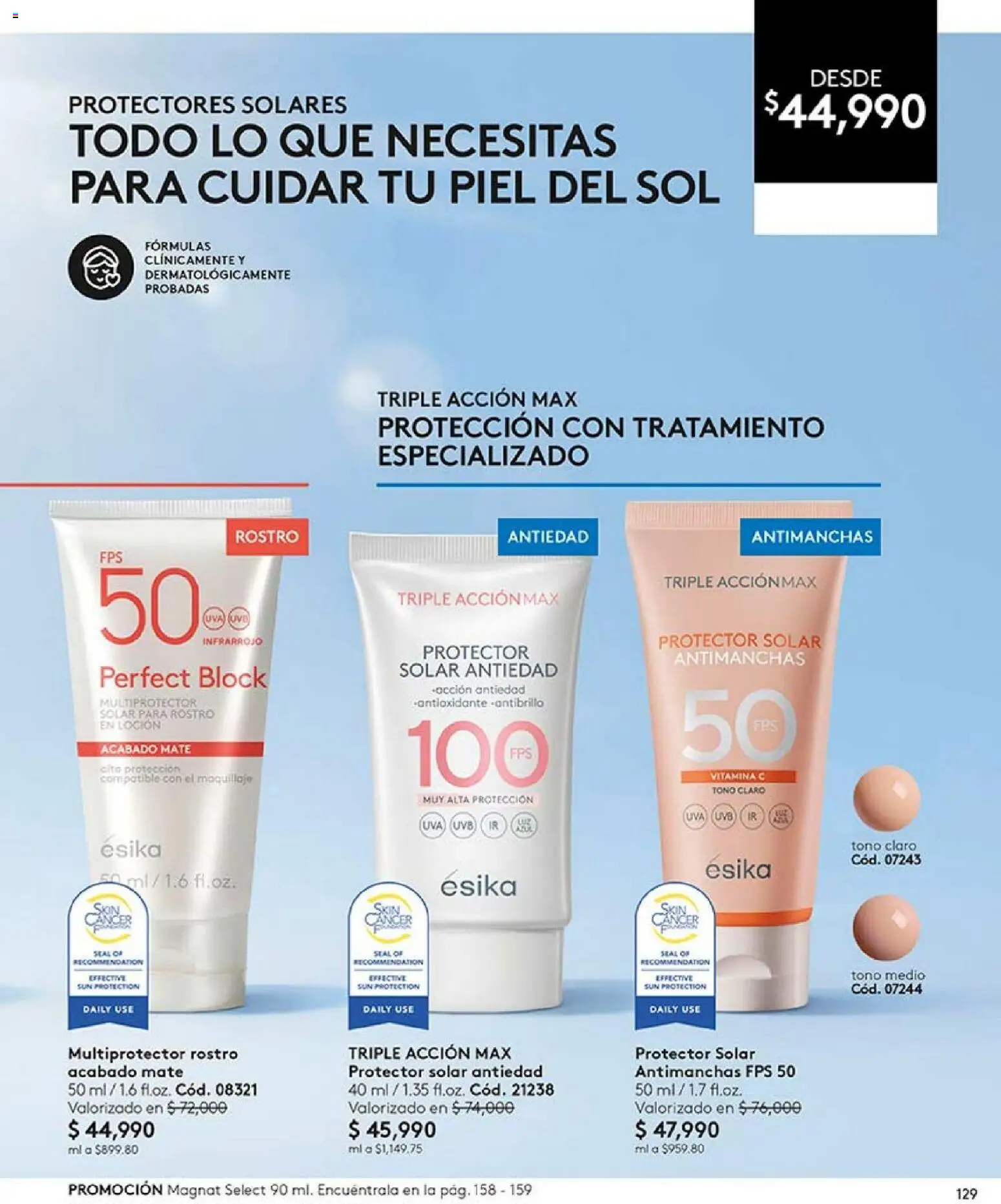 Ésika revista - valida desde el 04.05.2026 | Página: 131 | Productos: Loción, Maquillaje, Uva, Protector solar