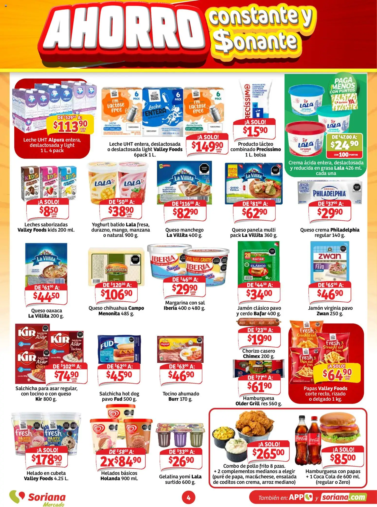 Nuevas ofertas de Soriana válidas en toda la República Mexicana desde el 06/08/2026. ¡Encuentra las mejores ofertas en Soriana Ahorro constante y sonante Mercado Nacional! | Página: 4