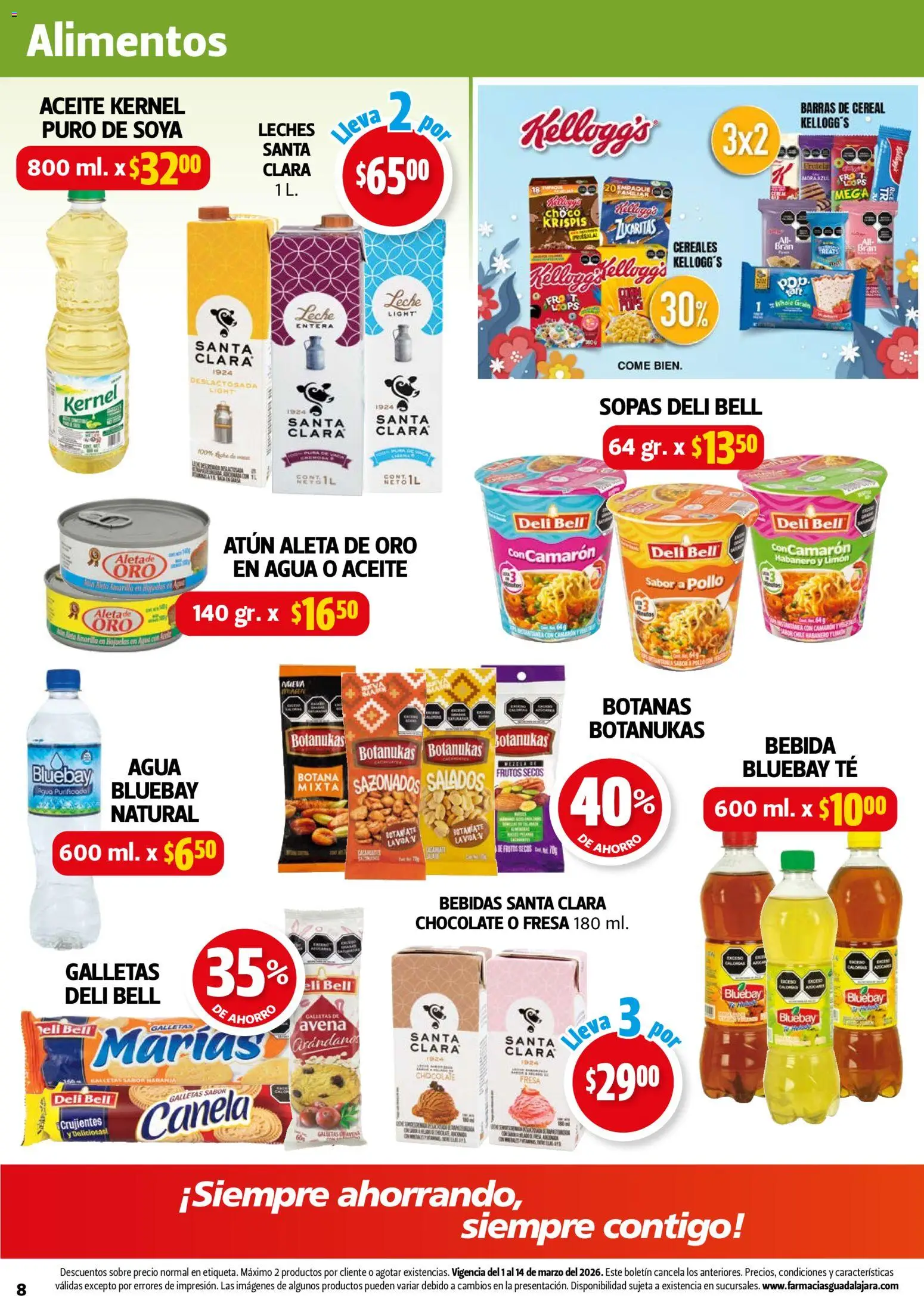 Nuevas ofertas de Farmacia Guadalajara válidas en toda la República Mexicana desde el 01/03/2026. ¡Encuentra las mejores ofertas en Farmacia Guadalajara catálogo! | Página: 8 | Productos: Fresa, Chocolate, Arándanos, Té