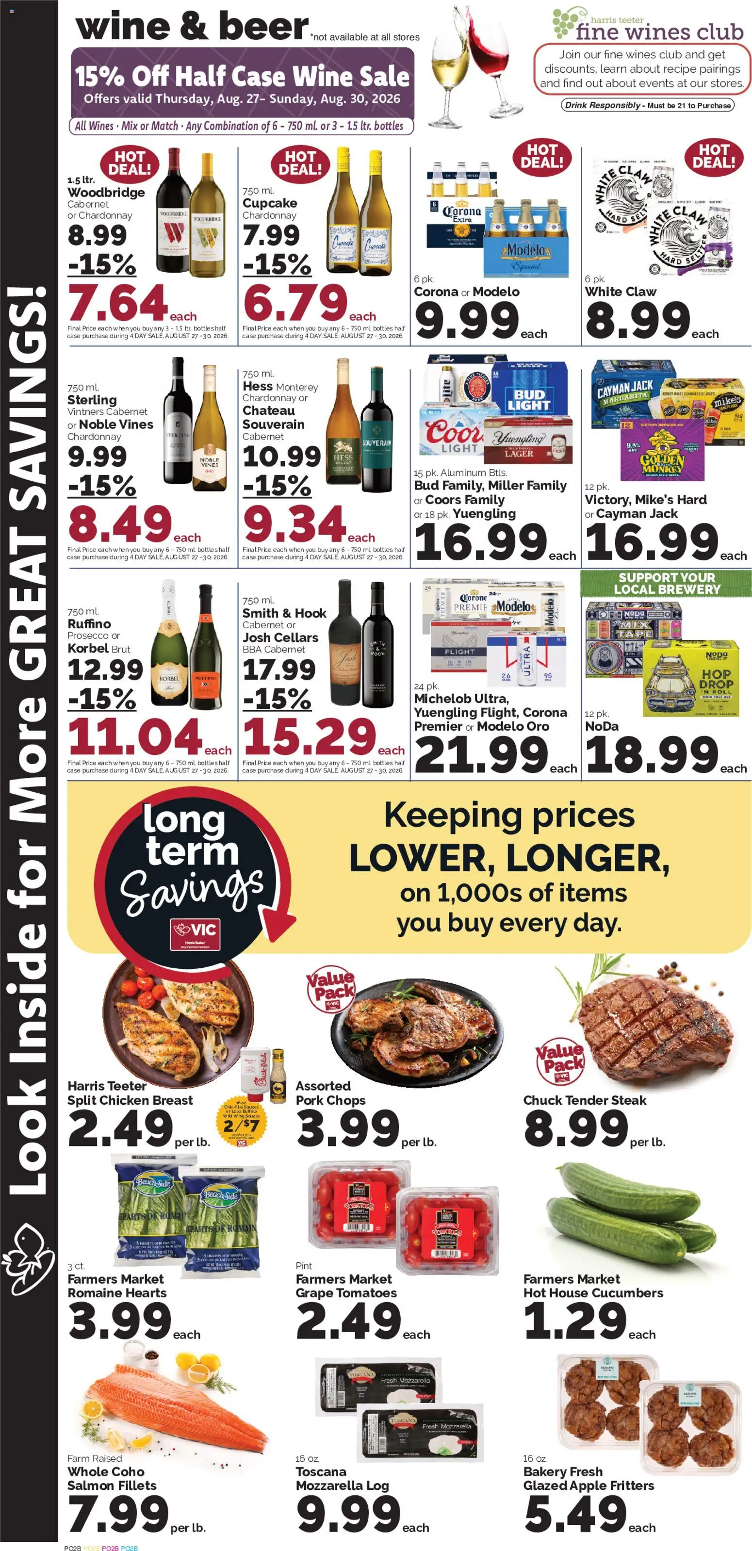 Harris Teeter Weekly Ad - valid from 08/26/2026 | Page: 9 | Products: Bakery, Romaine, Pork, Cucumbers