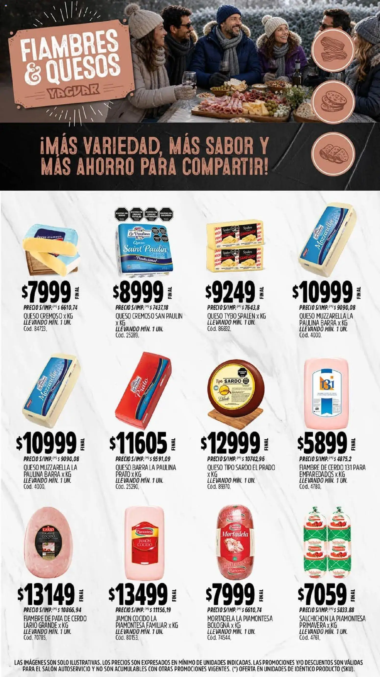 Yaguar - Oferta Semanal Chaco │ válido desde el 20/07/2026 | Página: 5 | Productos: Mortadela, Muzzarella, Jamón, Cerdo
