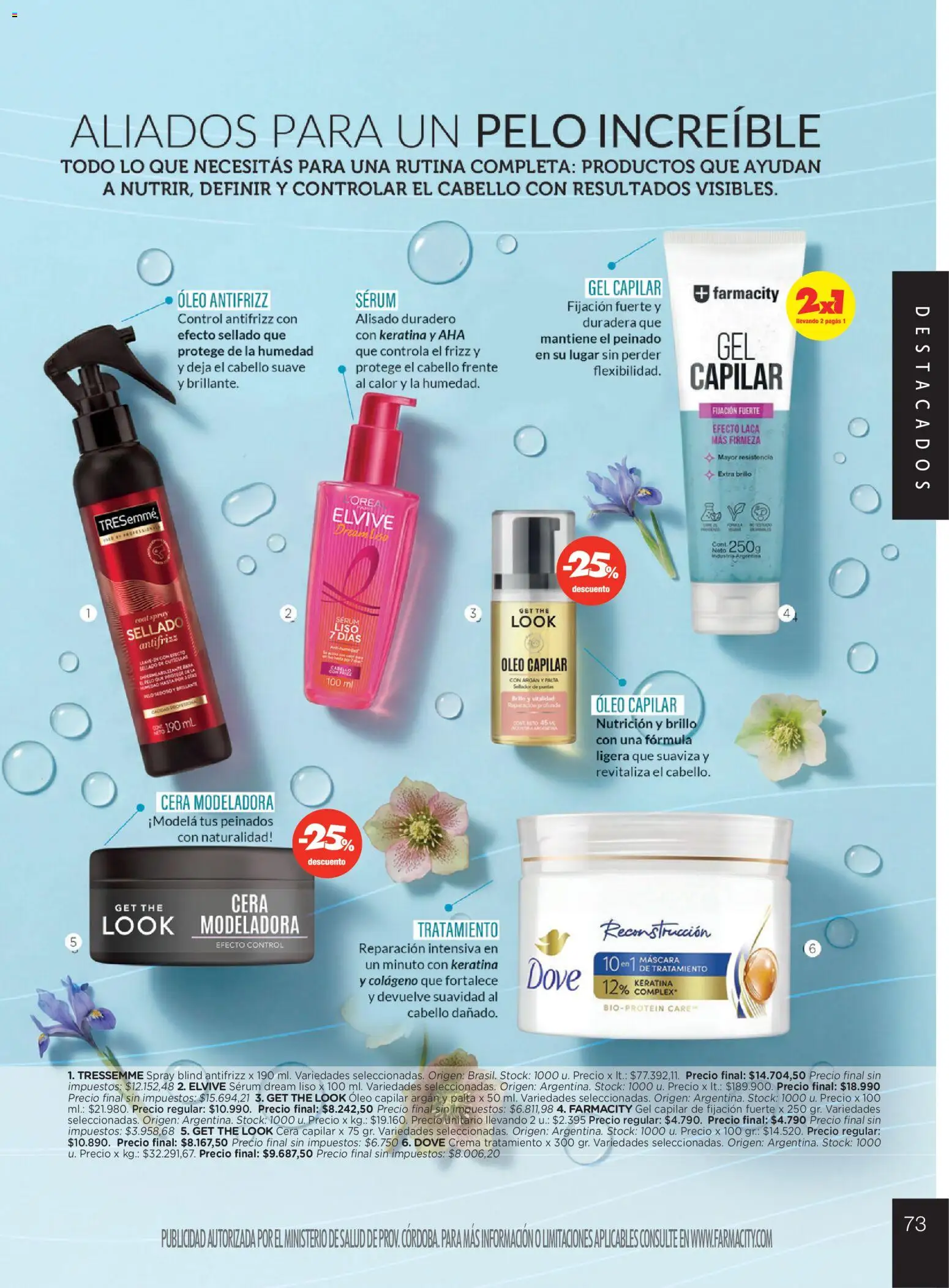 Farmacity catálogo │ válido desde el 02.06.2026 | Página: 73 | Productos: Brillo, Cera, Palta, Crema
