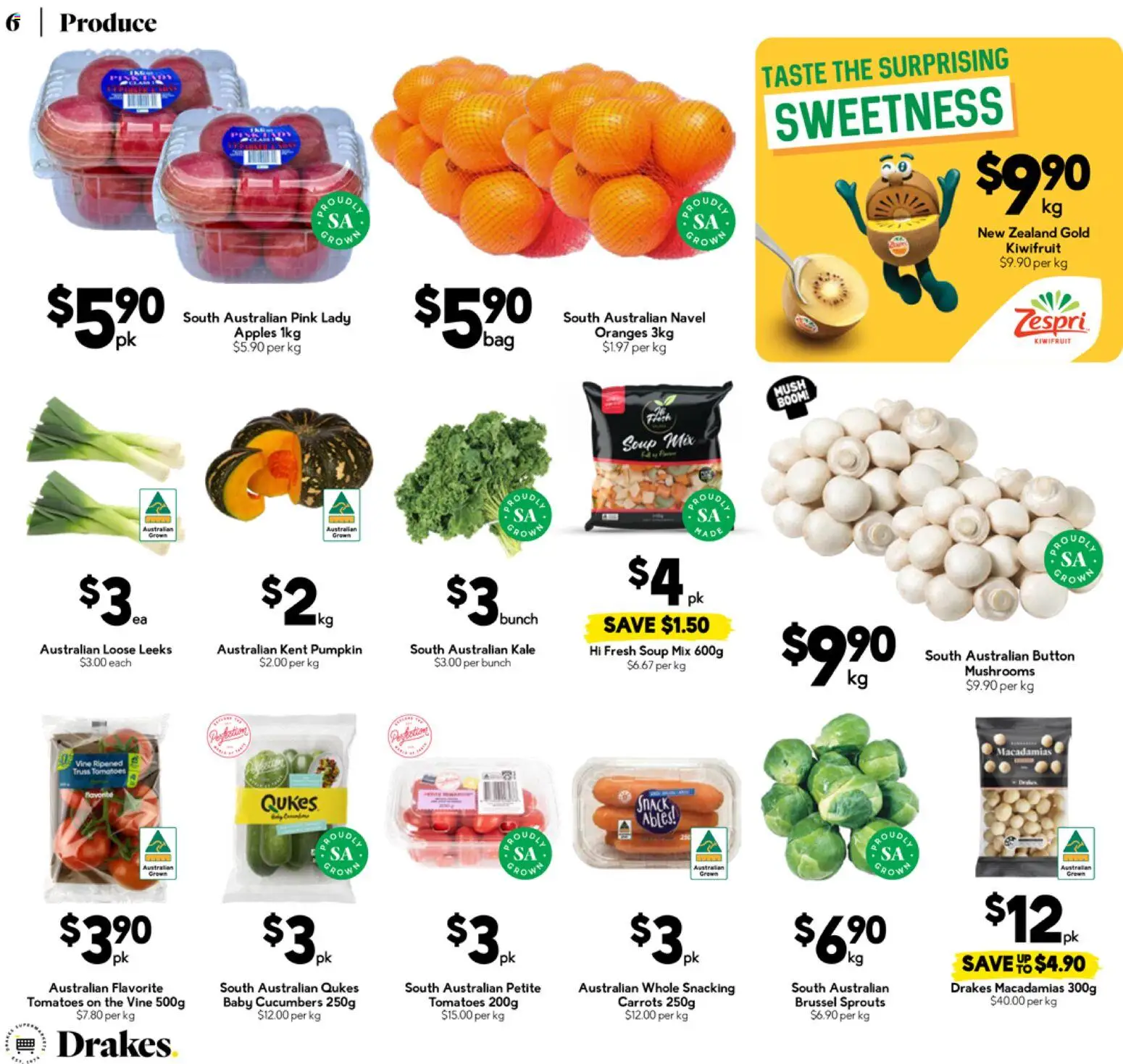 Drakes catalogue - valid from 10.06.2026 | Page: 6 | Products: Apples, Mushrooms, Cucumbers, Soup