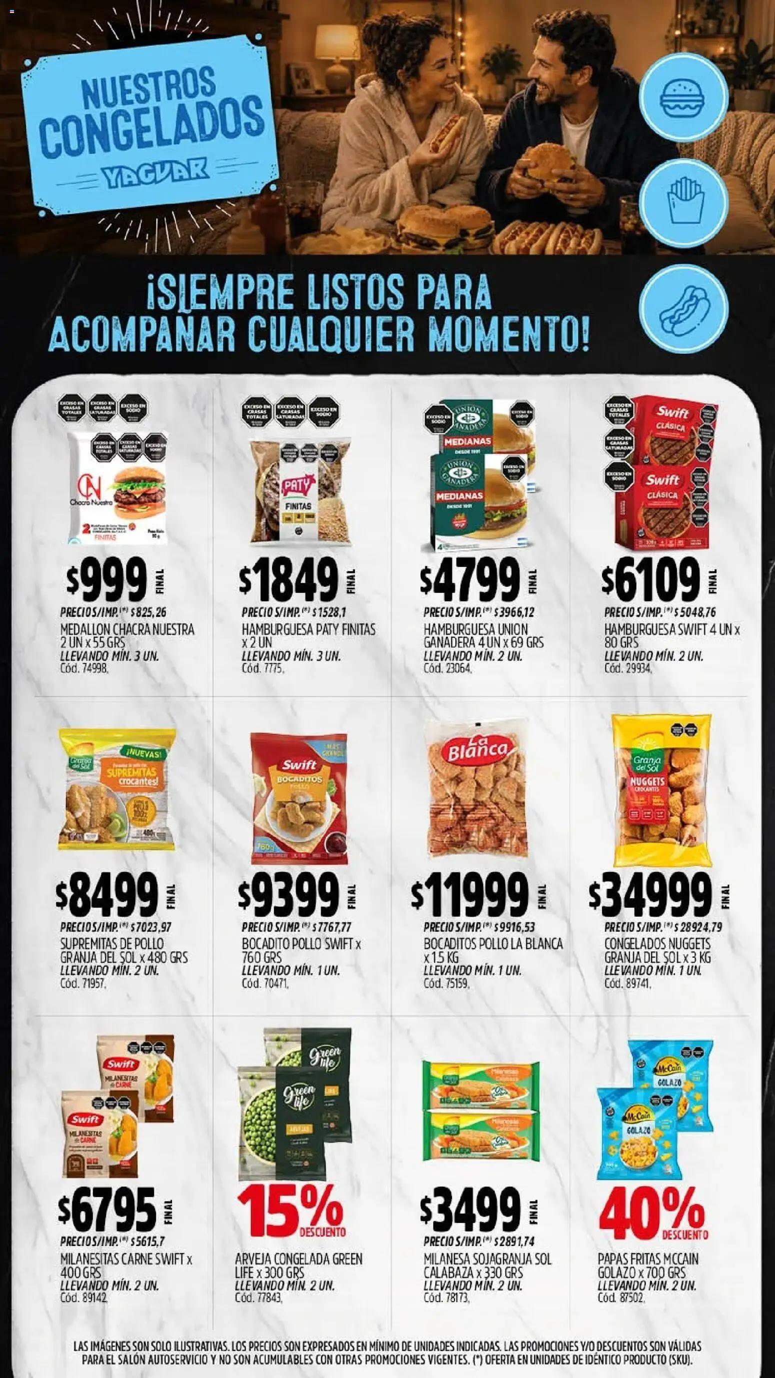 Yaguar - Oferta Semanal Salta │ válido desde el 10/08/2026 | Página: 12 | Productos: Milanesa, Carne, Hamburguesa, Papas