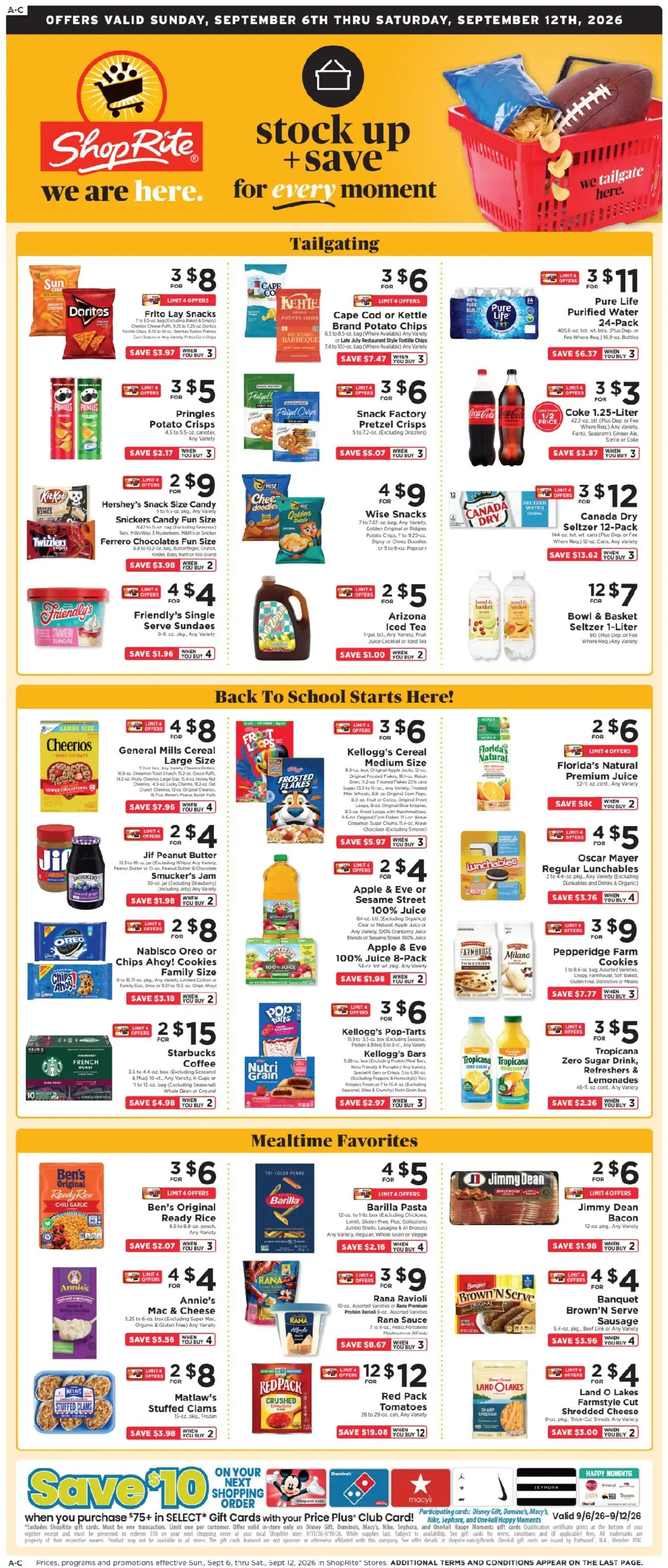 ShopRite Weekly Ad - valid from 09/06/2026 | Page: 1 | Products: Tea, Beef, Lasagna, Iced tea
