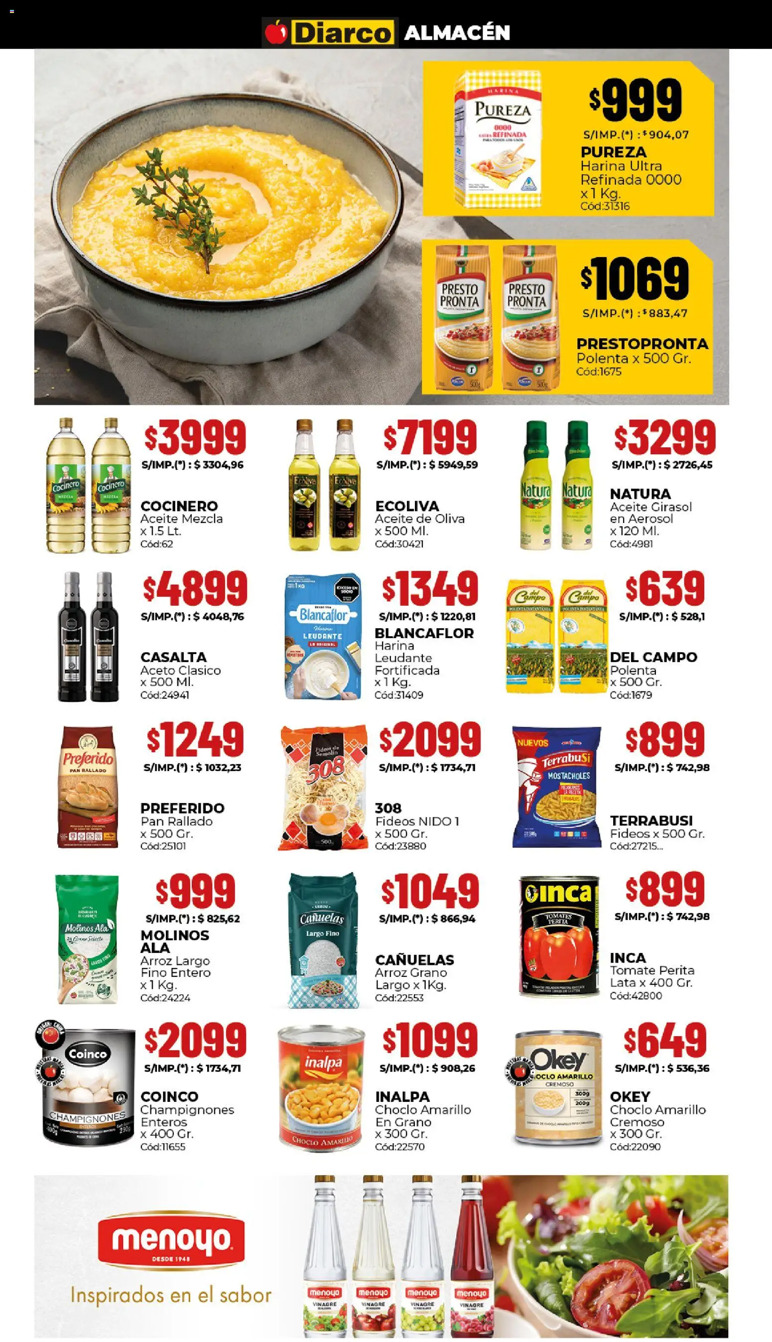 Diarco ofertas │ válido desde el 18.05.2026 | Página: 2 | Productos: Harina, Vinagre, Pan, Fideos