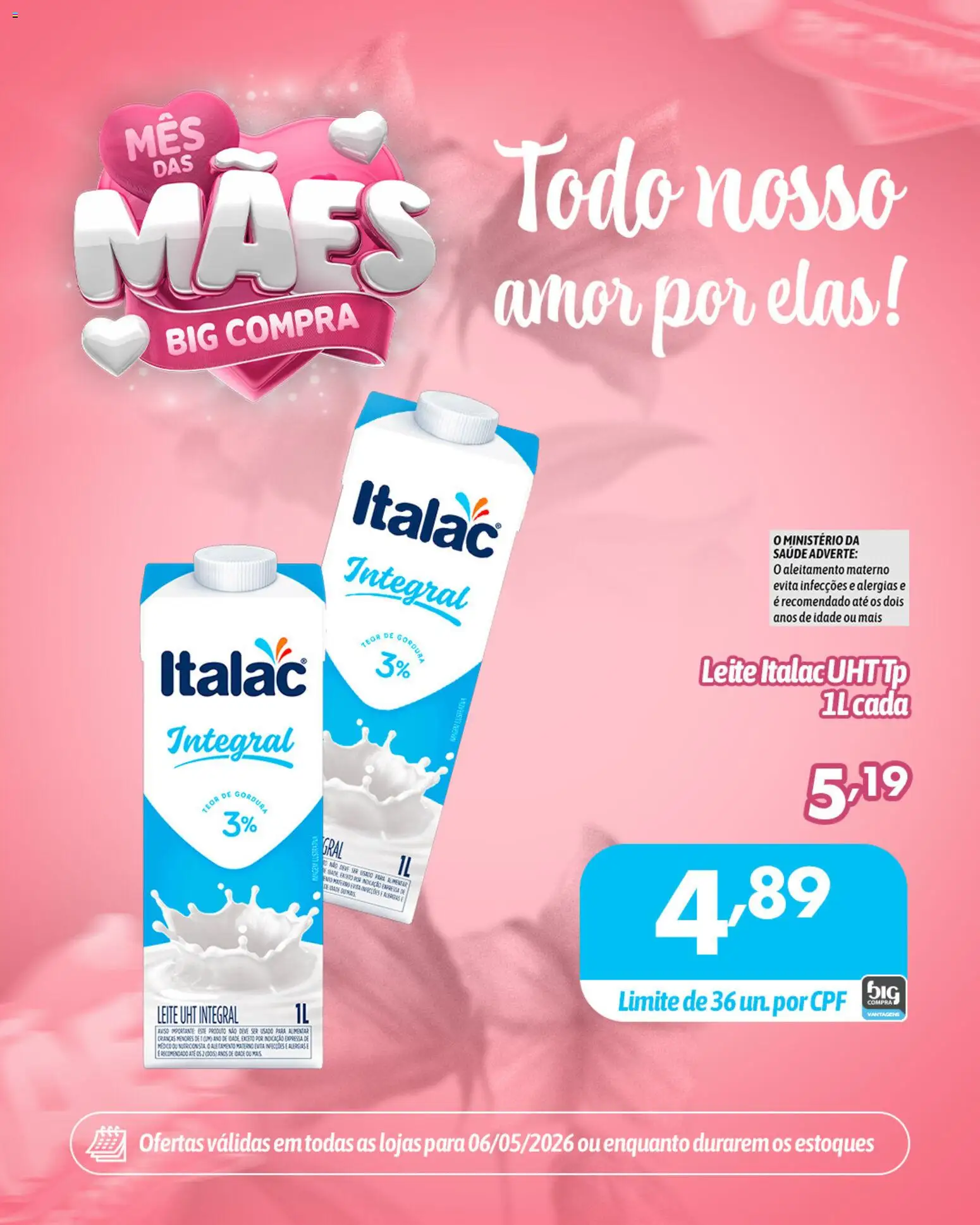 Big Compra Folheto - válido de 06.05.2026 | Página: 1 | Produtos: Leite