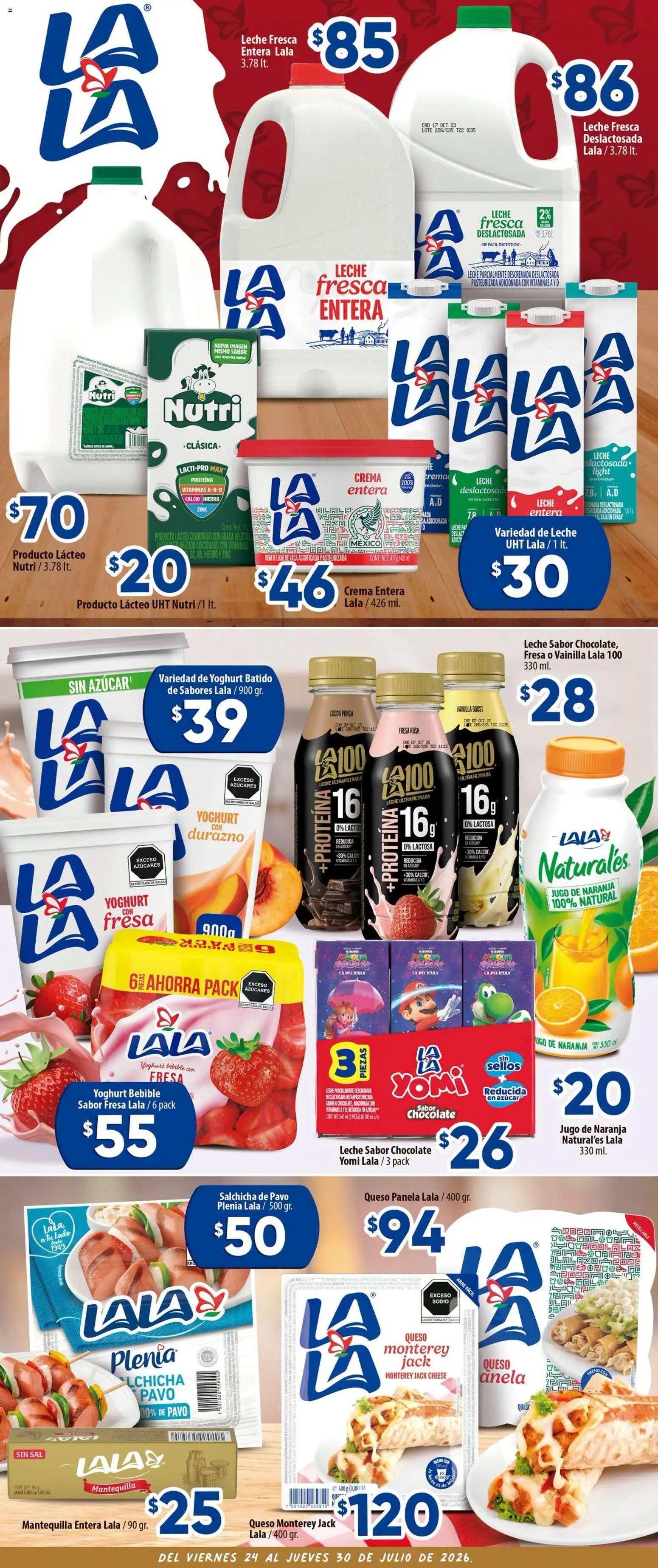 Nuevas ofertas de Calimax válidas en toda la República Mexicana desde el 24/07/2026. ¡Encuentra las mejores ofertas en Calimax folleto Rosarito! | Página: 3 | Productos: Crema, Mantequilla, Queso, Jugo