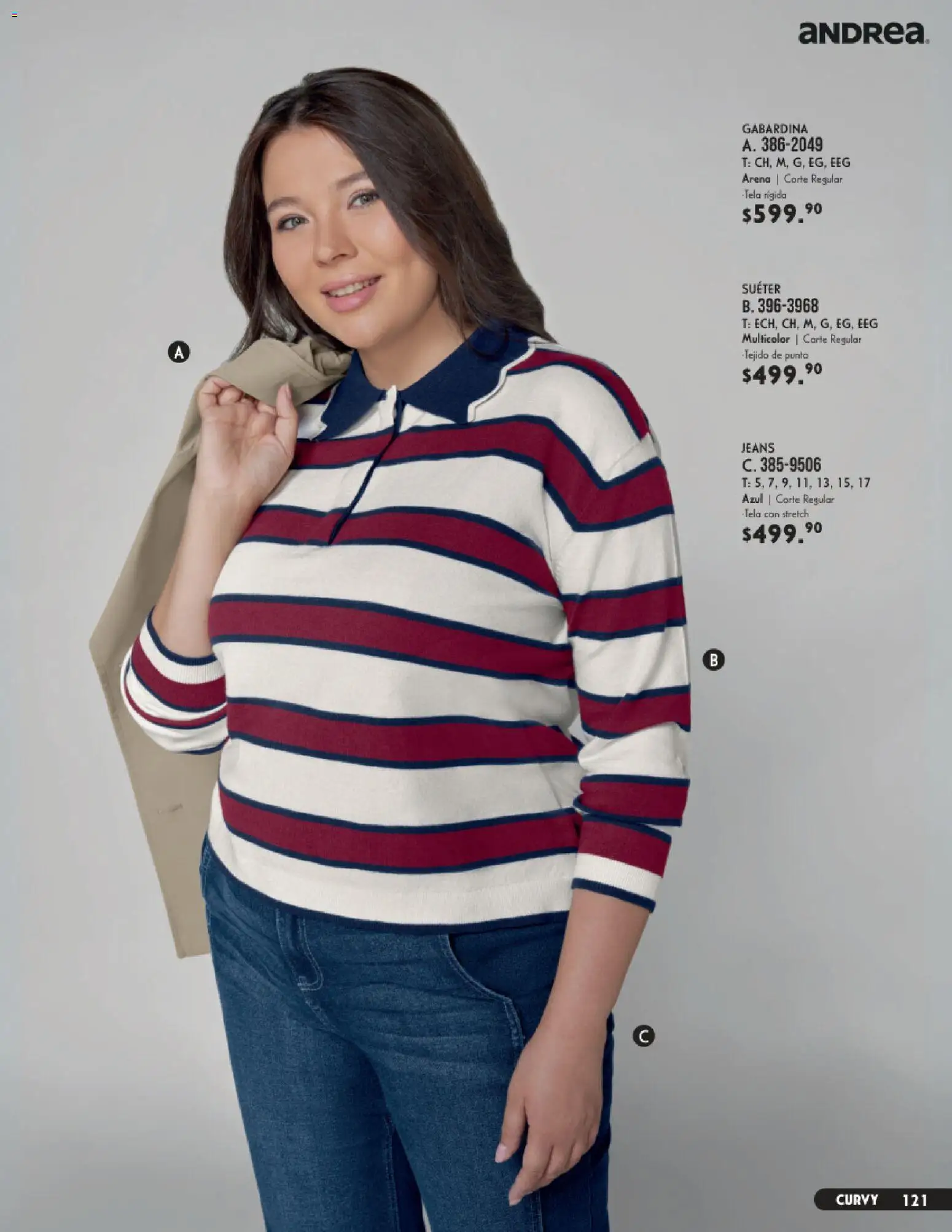 Nuevas ofertas de Andrea válidas en toda la República Mexicana desde el 23/08/2026. ¡Encuentra las mejores ofertas en Andrea catálogo Vestir! | Página: 121 | Productos: Suéter