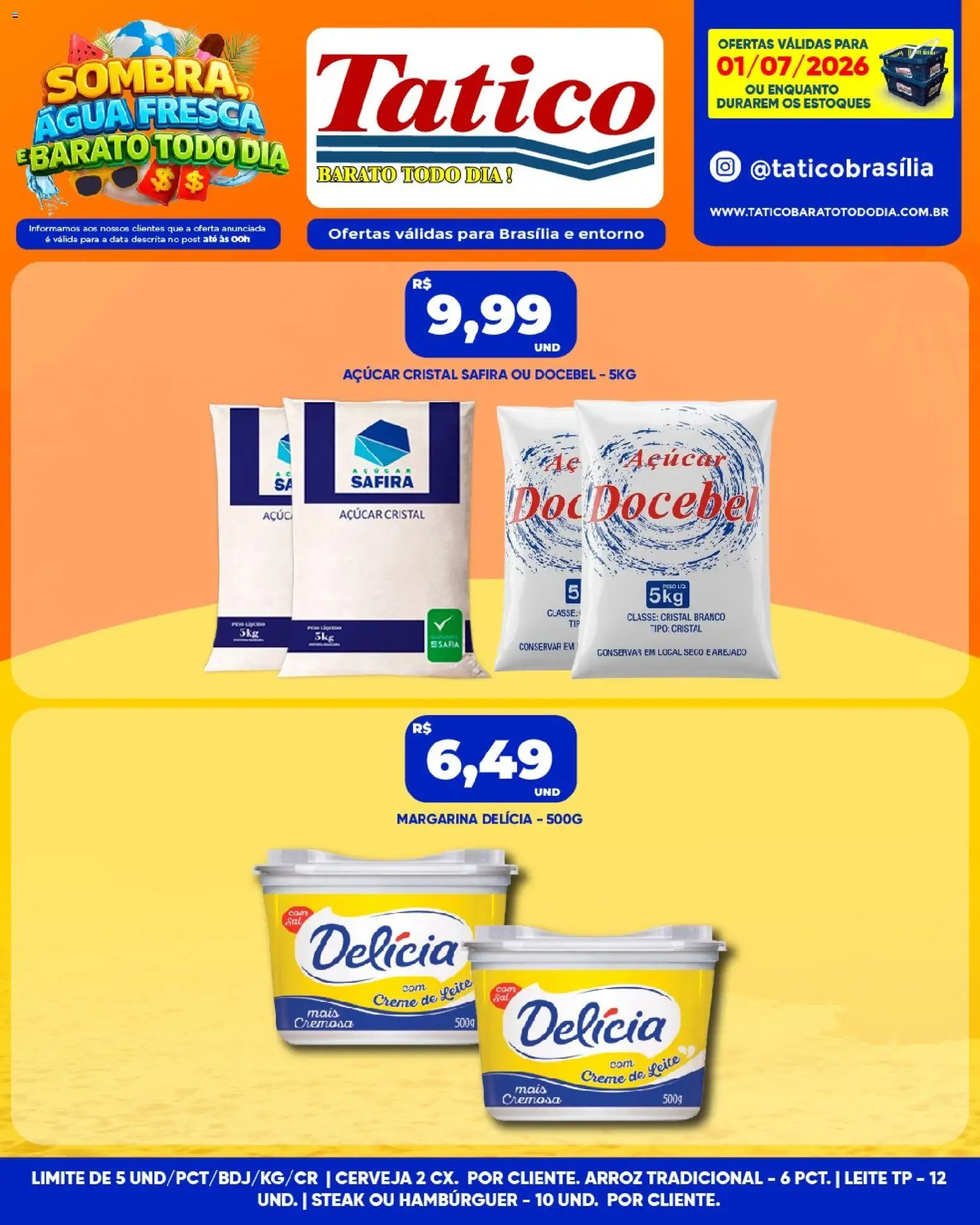 Tatico Folheto - válido de 01/07/2026 | Página: 5 | Produtos: Leite, Creme, Creme de leite, Margarina