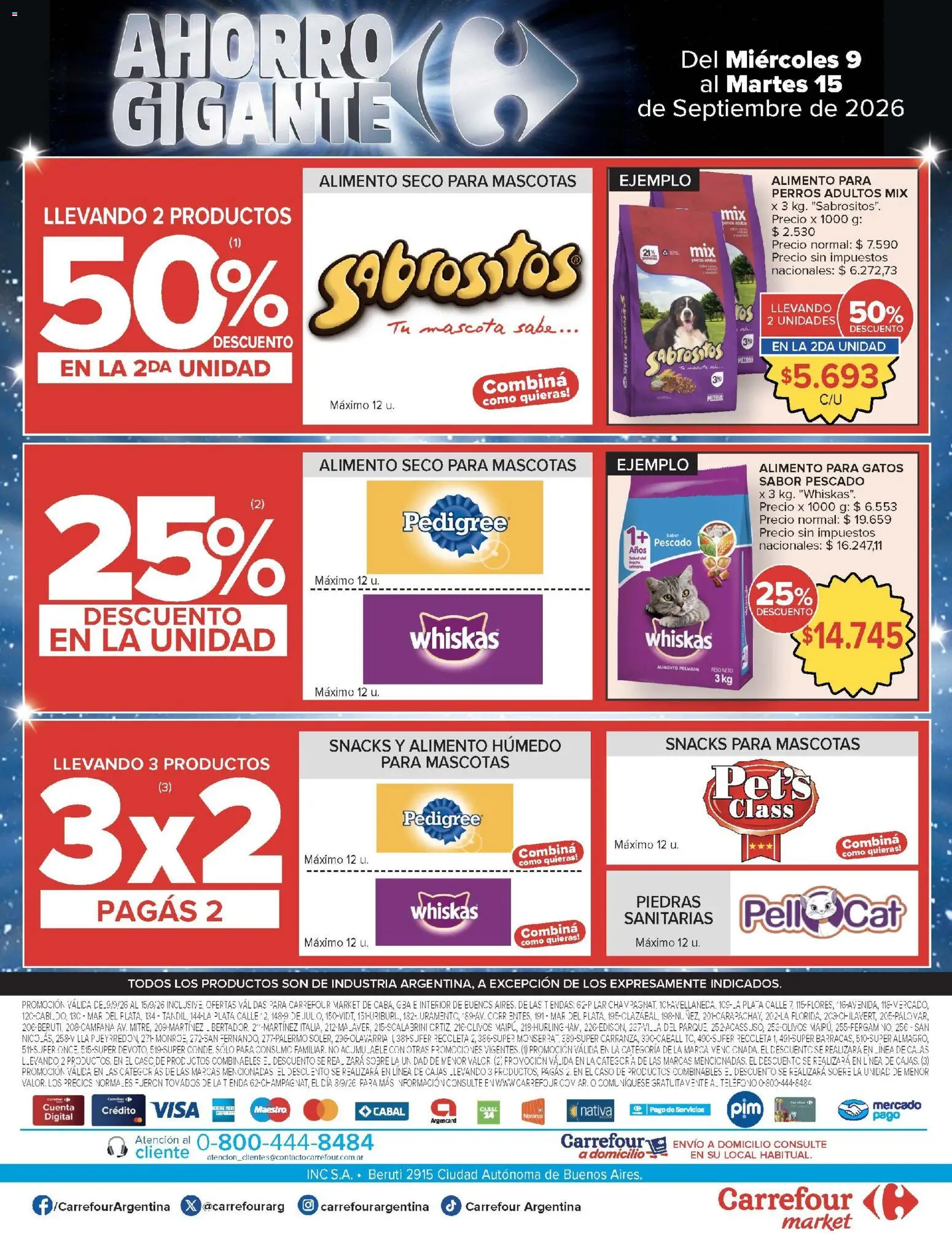 Carrefour - Ofertas │ válido desde el 09/09/2026 | Página: 56 | Productos: Peso, Sobre, Alimento para perros, Snacks