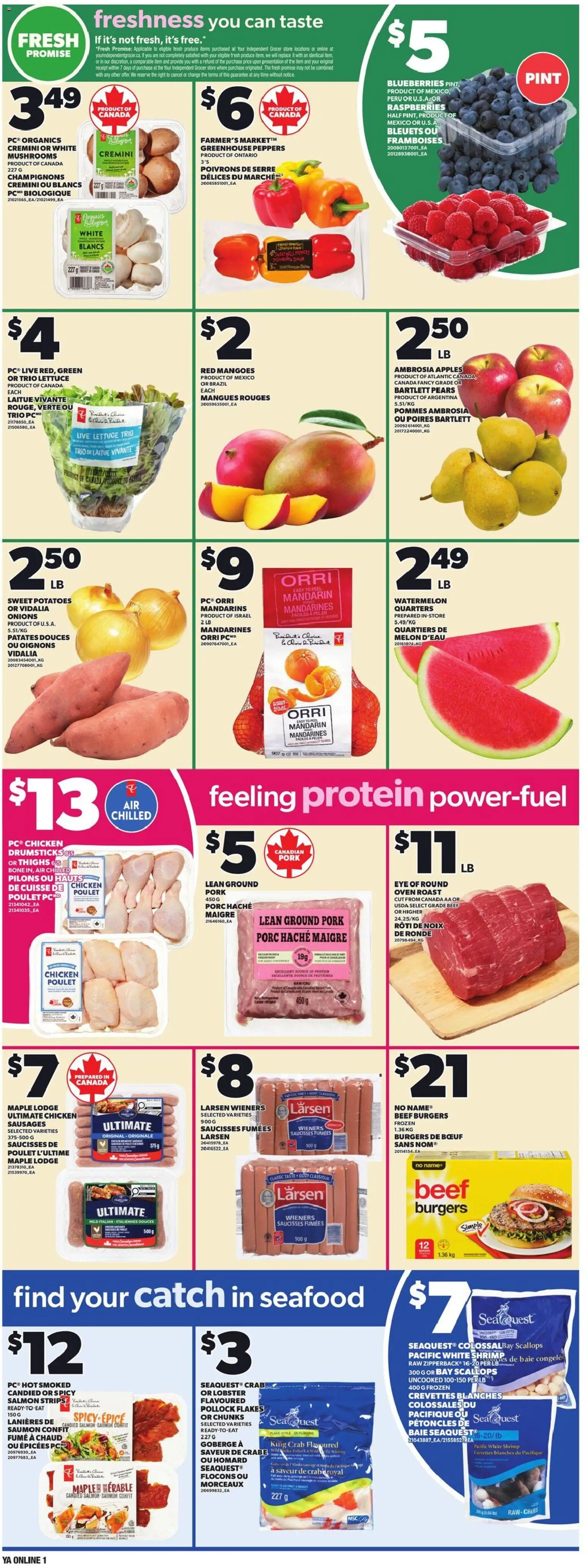 Independent Grocer flyer valid from 21.05.2026 | Page: 3 | Products: Beef, Potatoes, Chicken, Apples