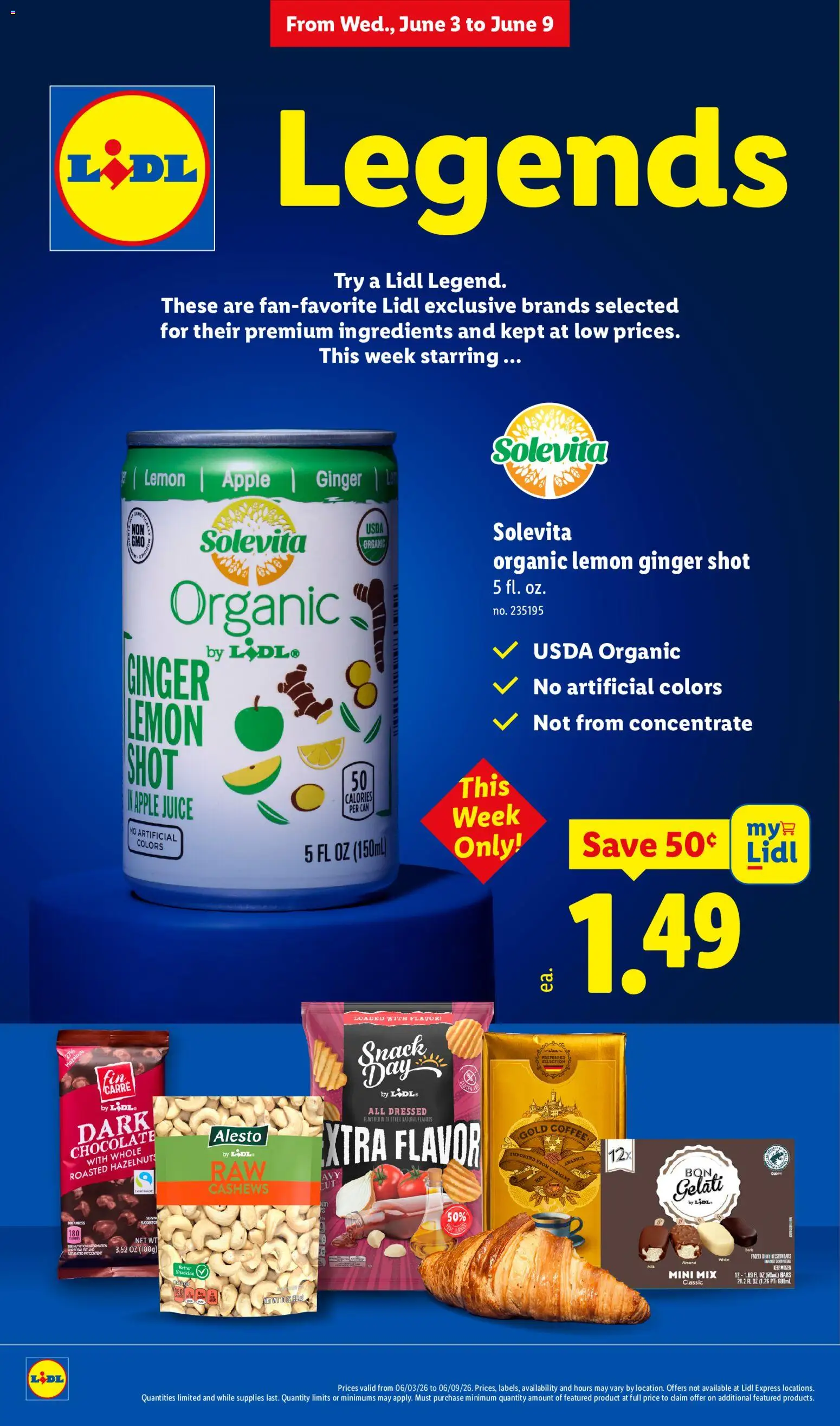 Lidl Weekly Ad - valid from 03.06.2026 | Page: 6 | Products: Ginger, Coffee, Chocolate, Juice