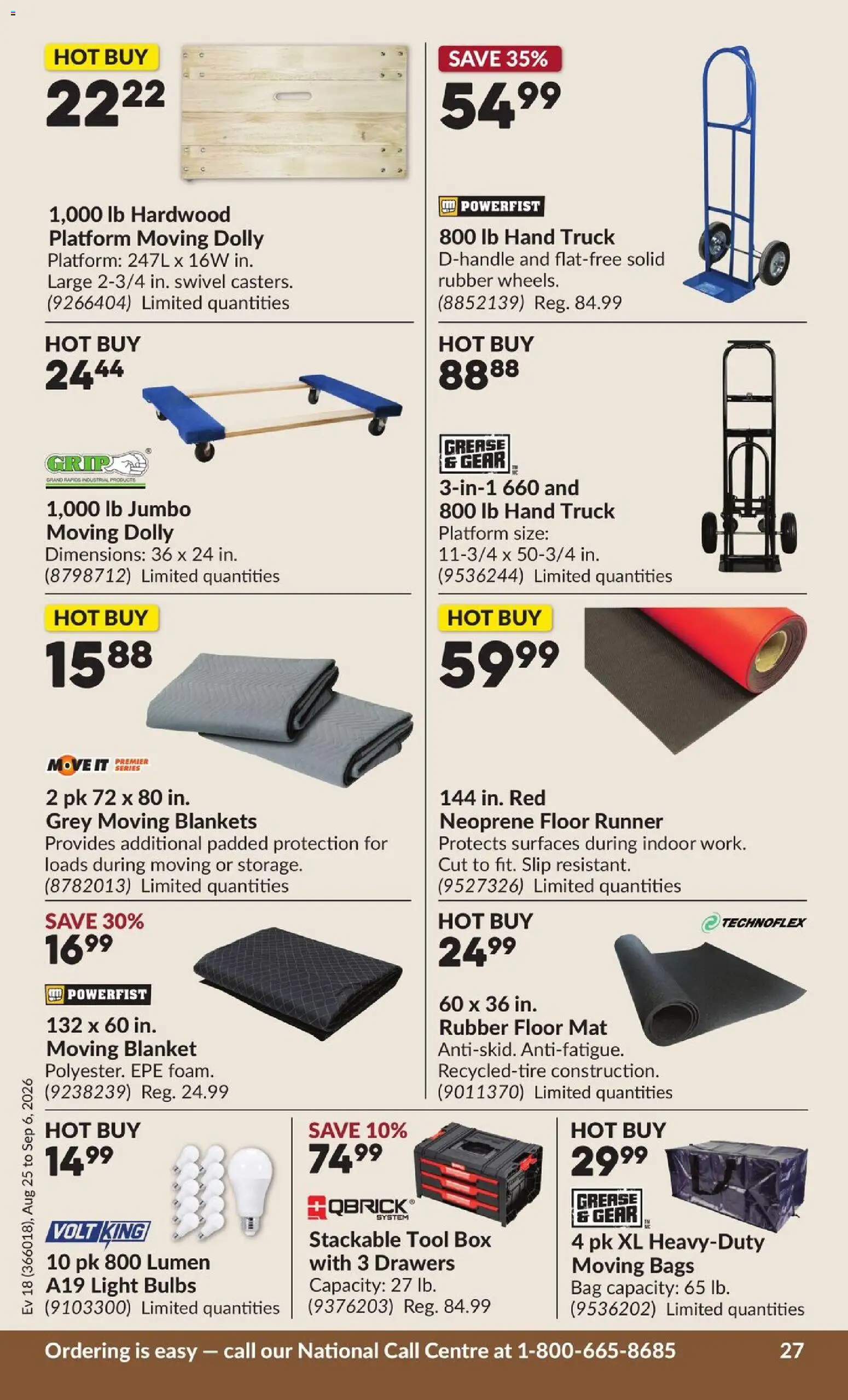 Princess Auto flyer valid from Aug 25, 2026 | Page: 28 | Products: Bag, Blanket, Box, Light bulbs