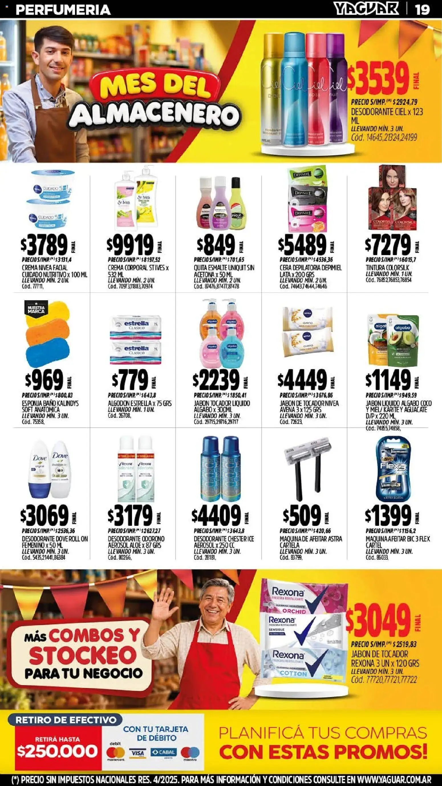 Yaguar - Oferta Semanal Córdoba │ válido desde el 28/09/2026 | Página: 19 | Productos: Algodón, Jabón líquido, Avena, Jabón