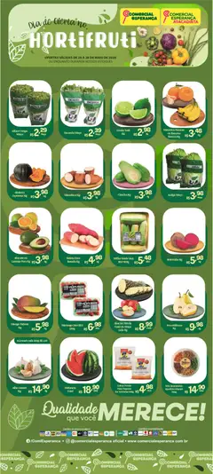 Comercial Esperança ofertas Hortifruti - Pré-Visualização do folheto da loja Comercial Esperança, válido de 26.05.2026