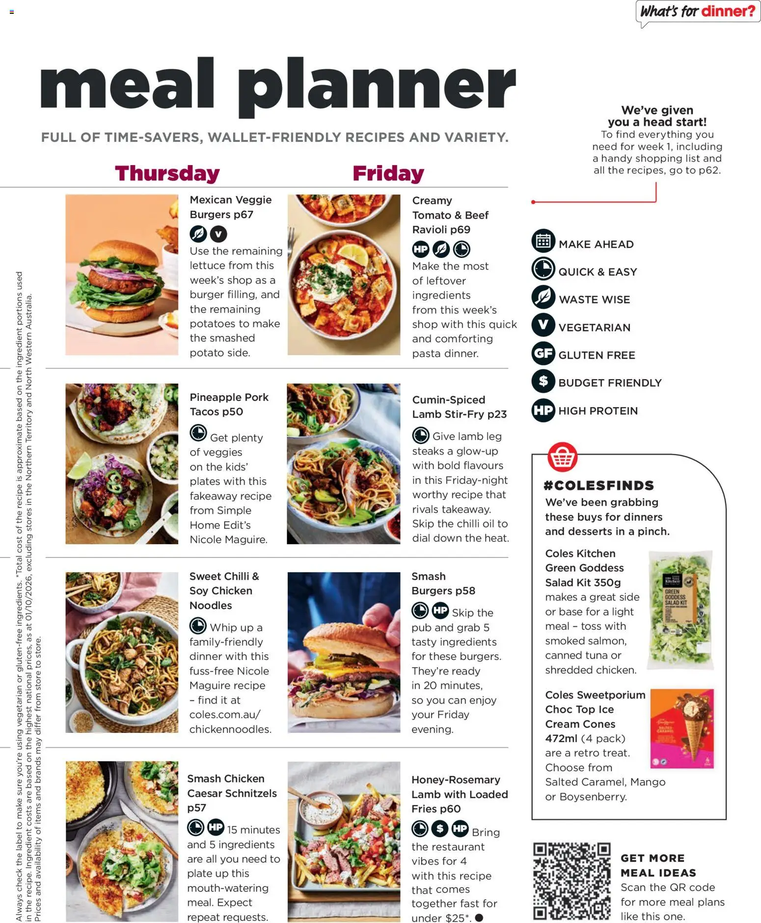 Coles catalogue - valid from 01/10/2026 | Page: 41 | Products: Burgers, Lettuce, Pasta, Chilli