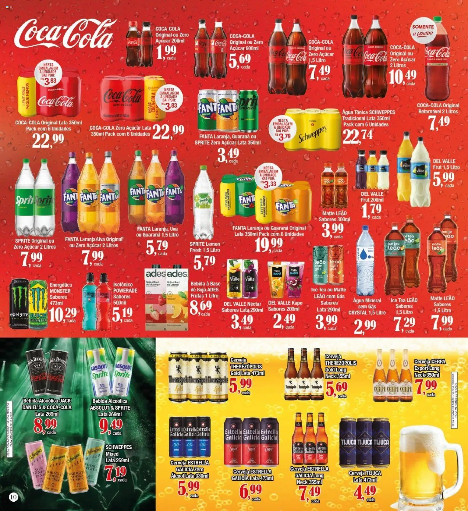 Supermercados Unidos Folheto - válido de 16.06.2026 | Página: 10 | Produtos: Cola, Base, Vodka, Bebida