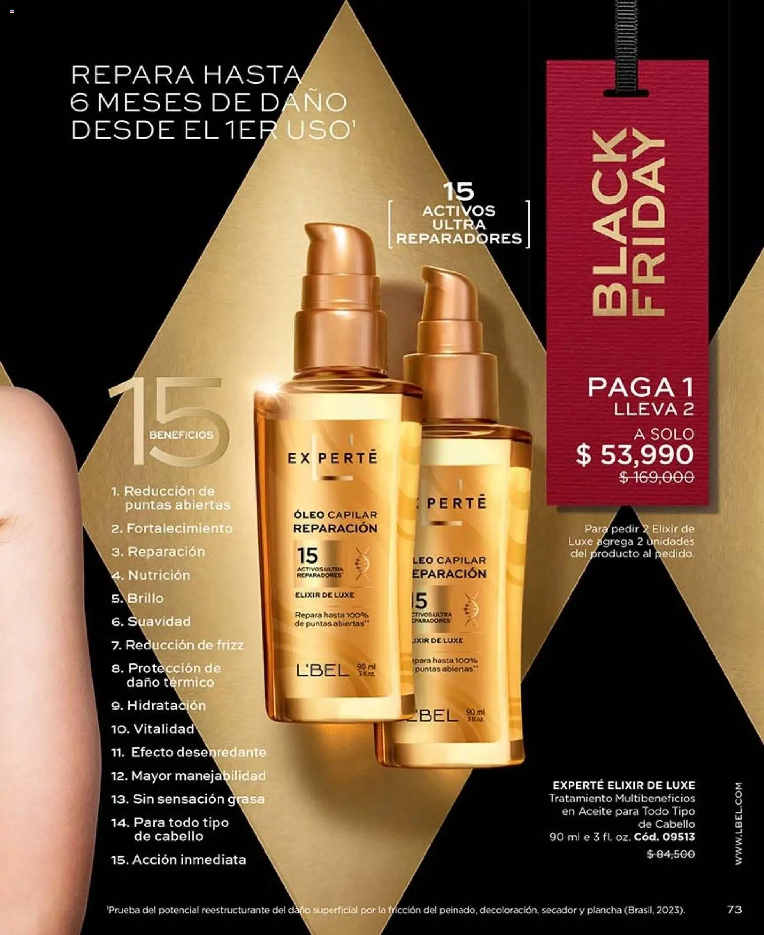 L'Bel revista - valida desde el 30/10/2026 | Página: 73 | Productos: Plancha, Brillo, Aceite