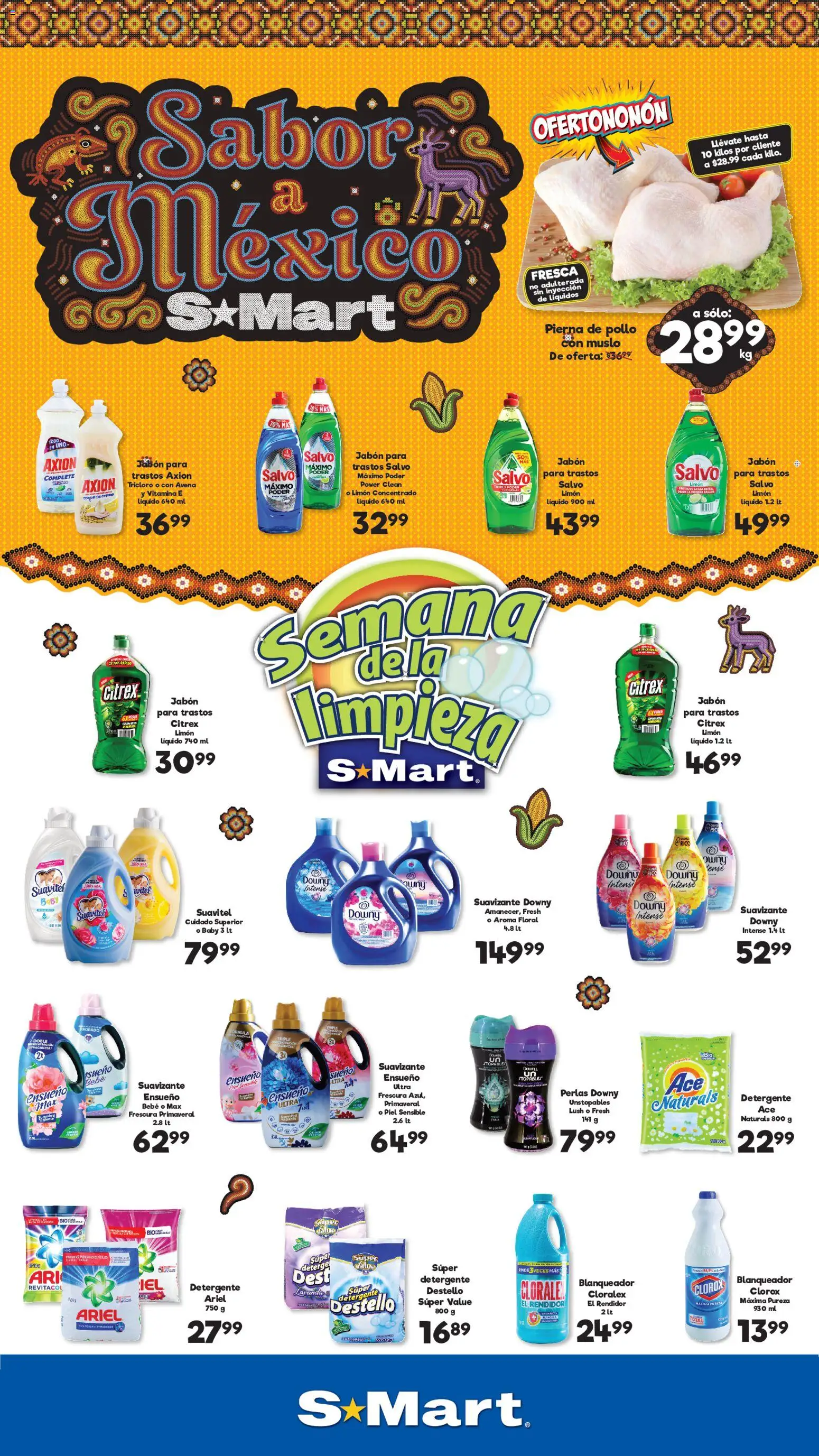 Nuevas ofertas de S-Mart válidas en toda la República Mexicana desde el 04/09/2026. ¡Encuentra las mejores ofertas en S-Mart folleto Ofertas de feria Matamoros, Nuevo Laredo, Reynosa! | Página: 1 | Productos: Pollo, Detergente, Avena, Suavizante