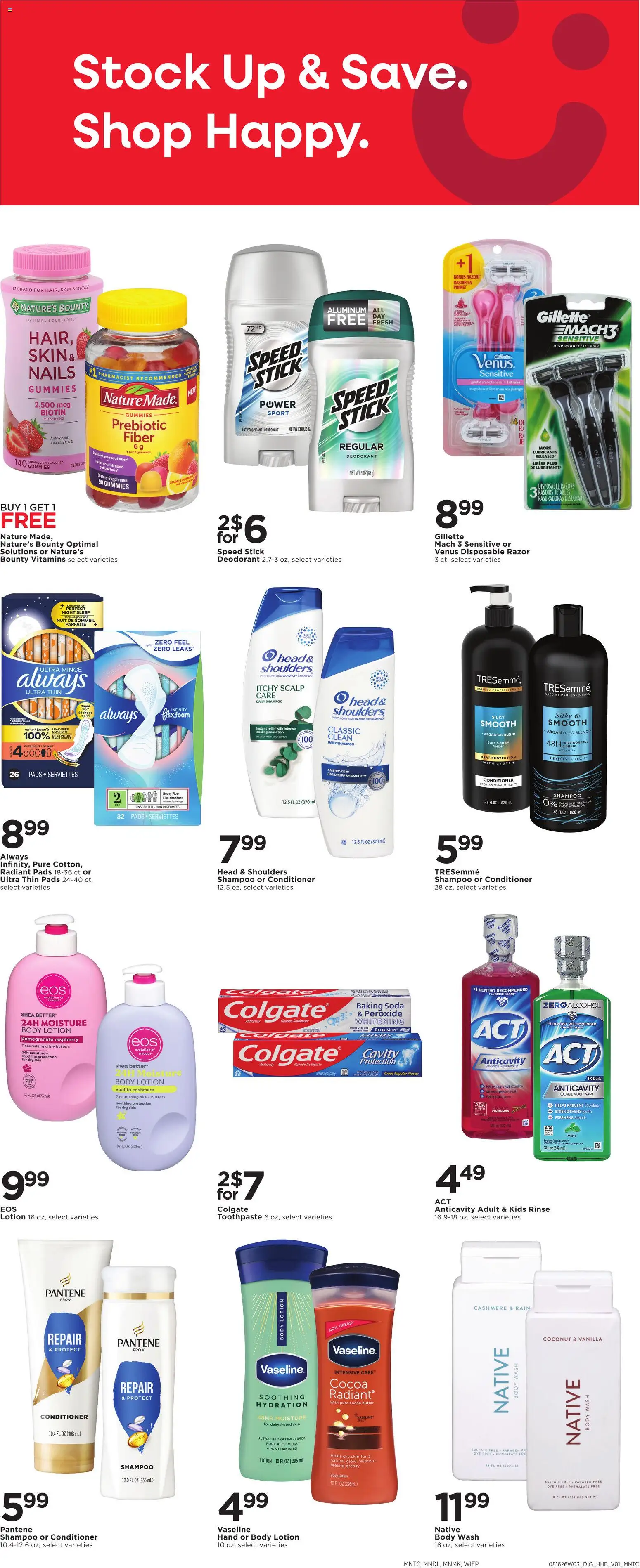 Cub Foods Ad - valid from 08/16/2026 | Page: 1 | Products: Zinc, Head & Shoulders, Antiperspirant, Alcohol
