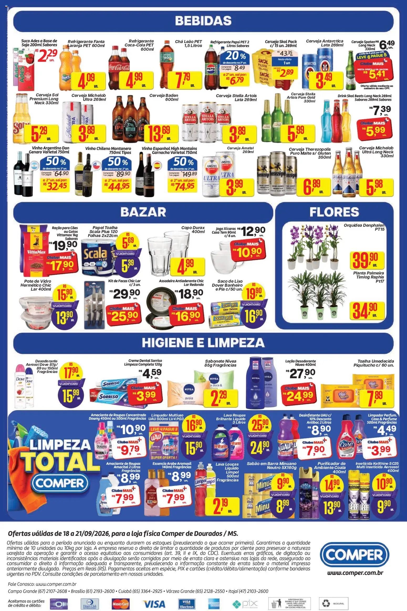 Comper Folheto - válido de 18/09/2026 | Página: 4 | Produtos: Pepsi, Xícaras, Creme, Assadeira