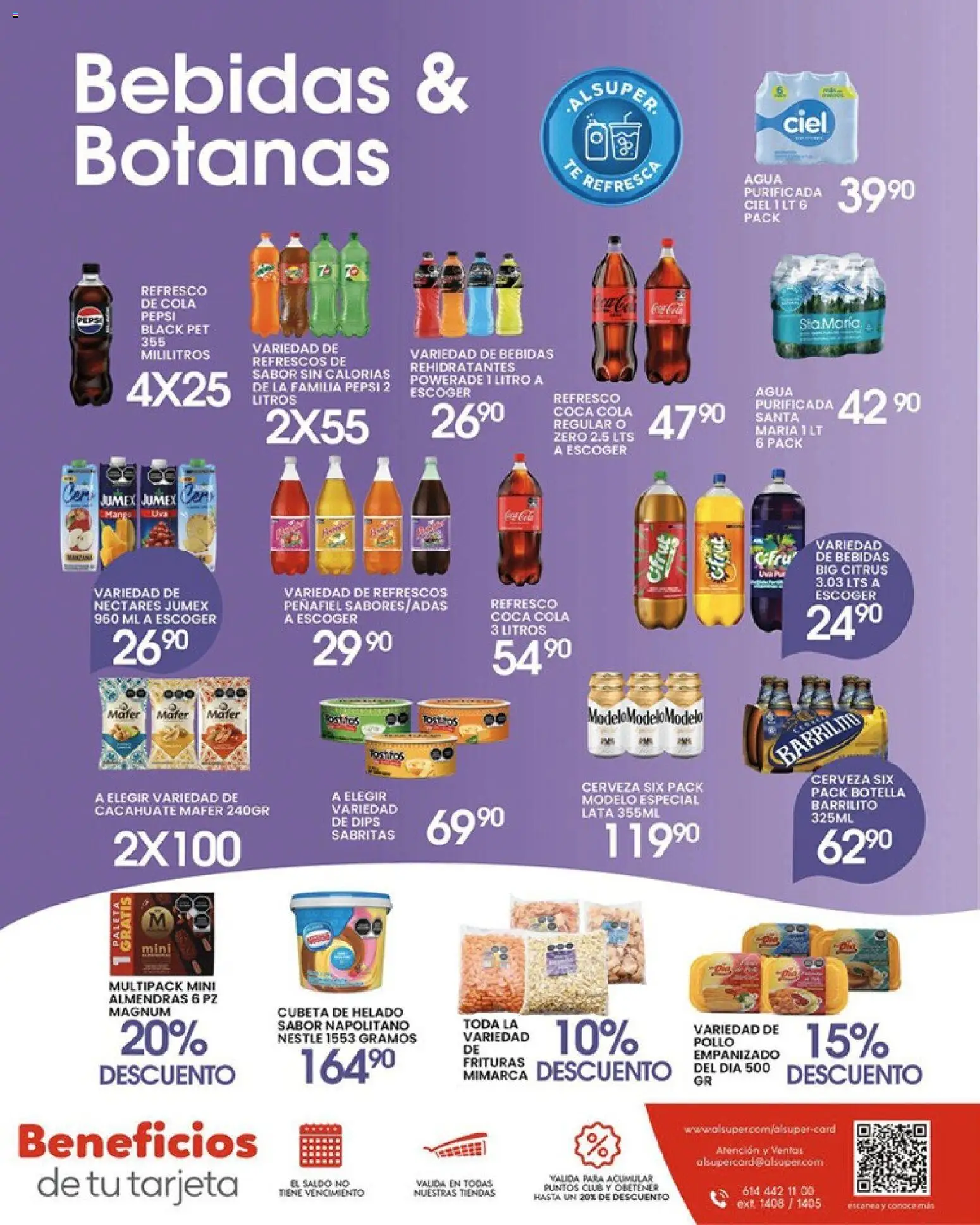 Nuevas ofertas de Alsuper válidas en toda la República Mexicana desde el 19.05.2026. ¡Encuentra las mejores ofertas en Alsuper folleto Calera! | Página: 7 | Productos: Refresco, Cerveza, Botella, Té