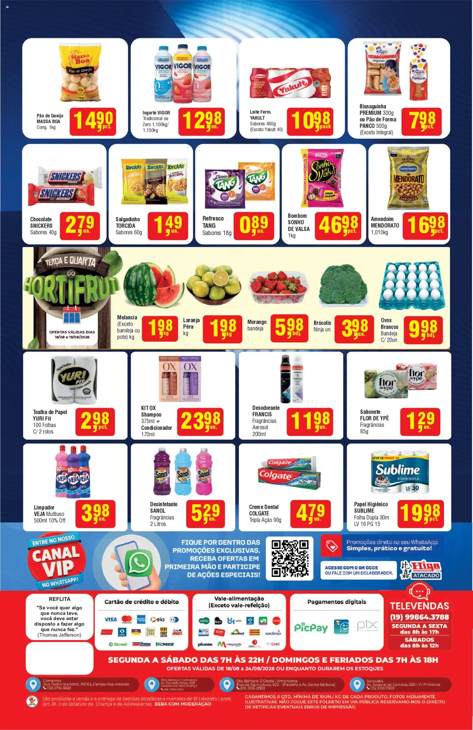 Higa Atacado Folheto - válido de 18/08/2026 | Página: 2 | Produtos: Queijo, Bandeja, Bombom, Desinfetante