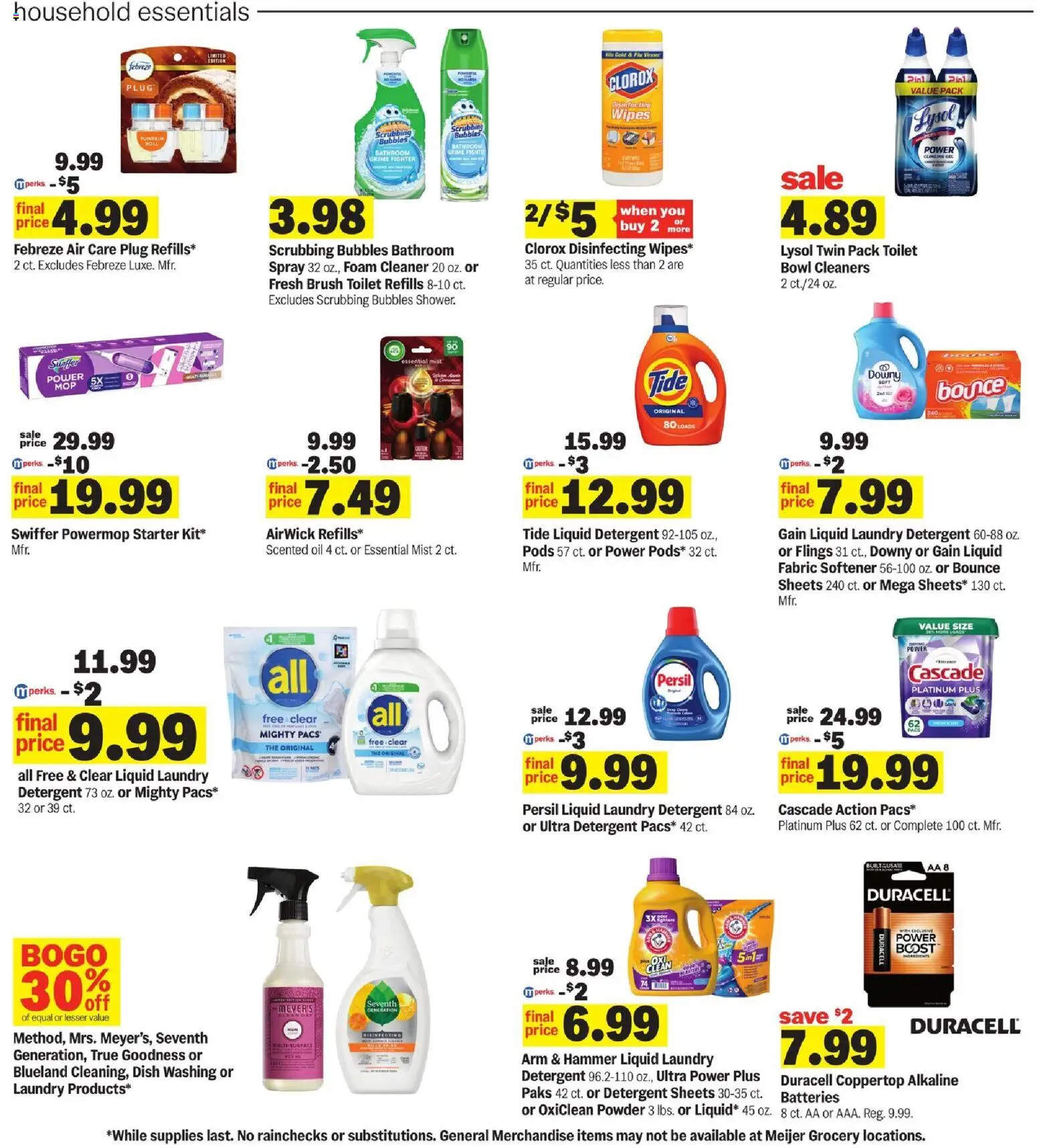 Meijer Weekly Ad - valid from 09/30/2026 | Page: 18 | Products: Fabric softener, Detergent, Starter, Foam