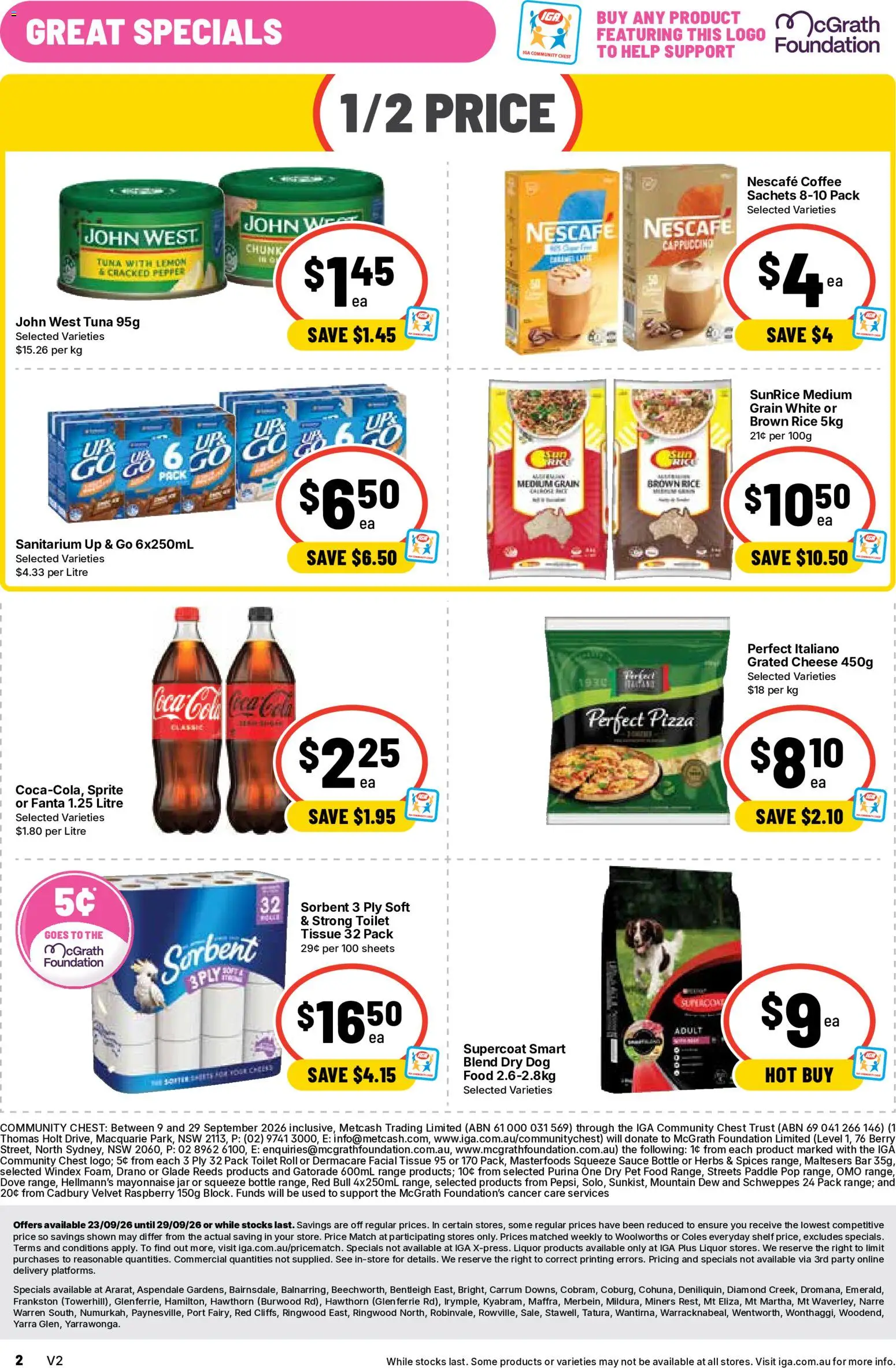 Ritchies catalogue - valid from 23/09/2026 | Page: 2 | Products: Pizza, Cappuccino, Spices, Tuna