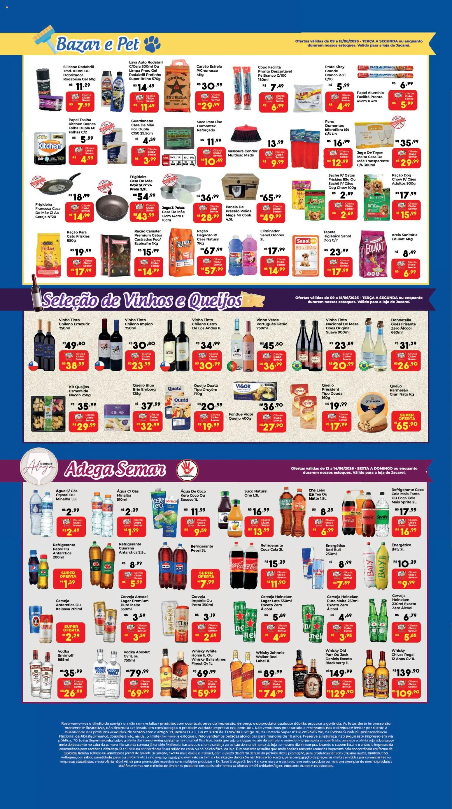 Semar Supermercado Folheto - válido de 09.06.2026 | Página: 4 | Produtos: Cereja, Água de coco, Queijo, Brie