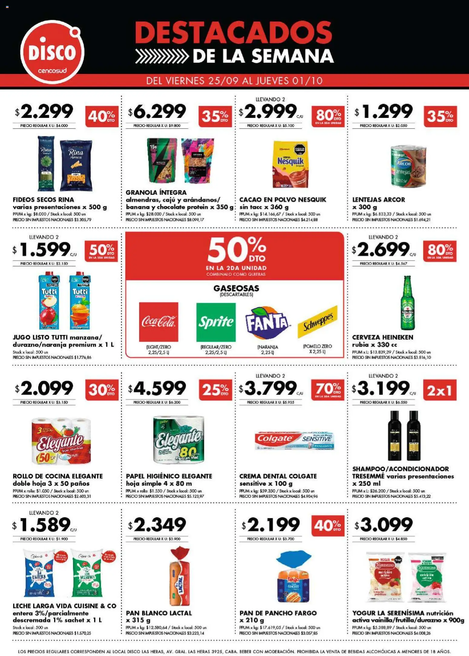 Disco - Ofertas │ válido desde el 24/09/2026 | Página: 9 | Productos: Disco, Bebidas, Leche, Pan