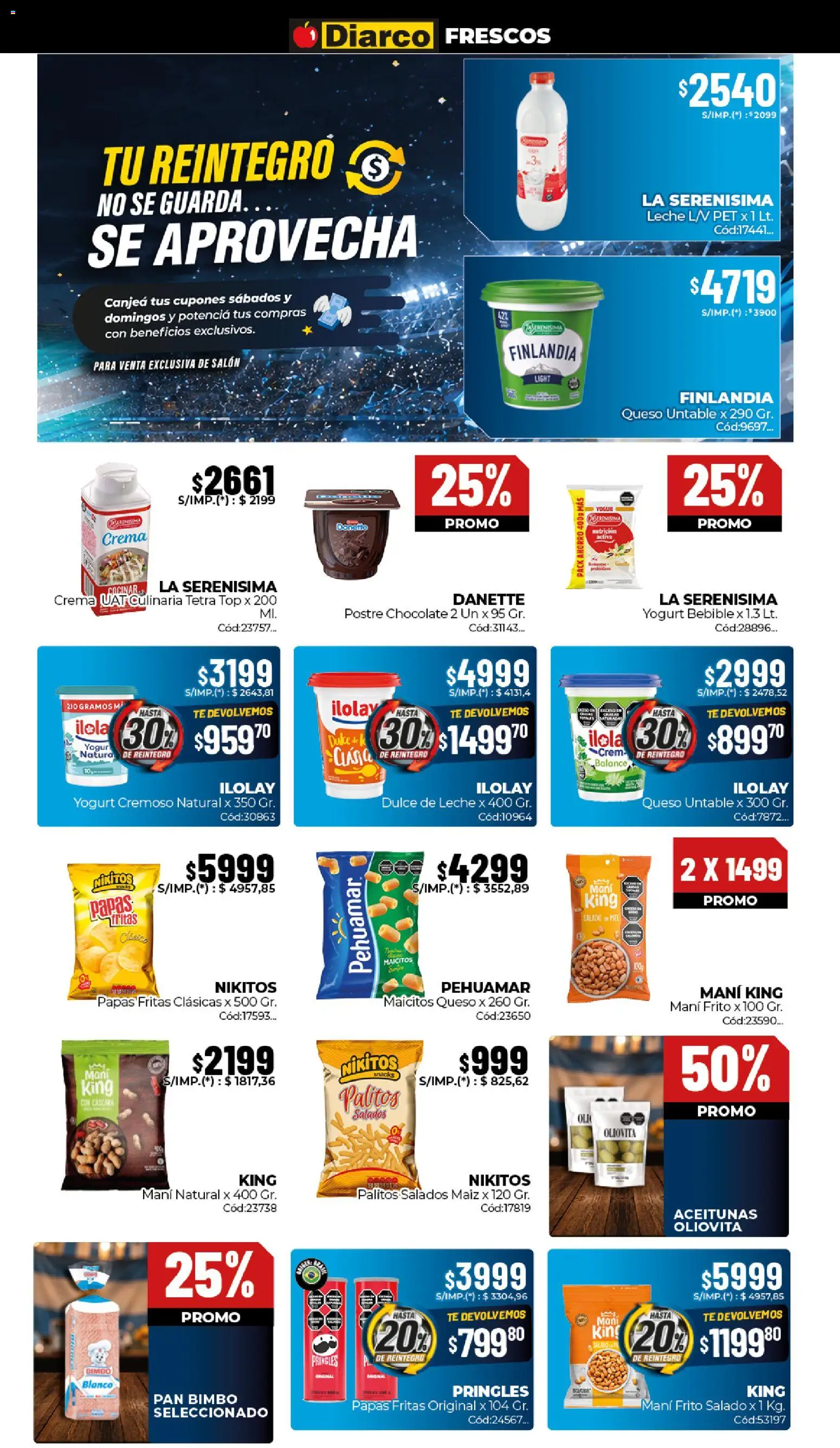 Diarco ofertas │ válido desde el 15.06.2026 | Página: 10 | Productos: Mani, Queso, Yogur, Pan