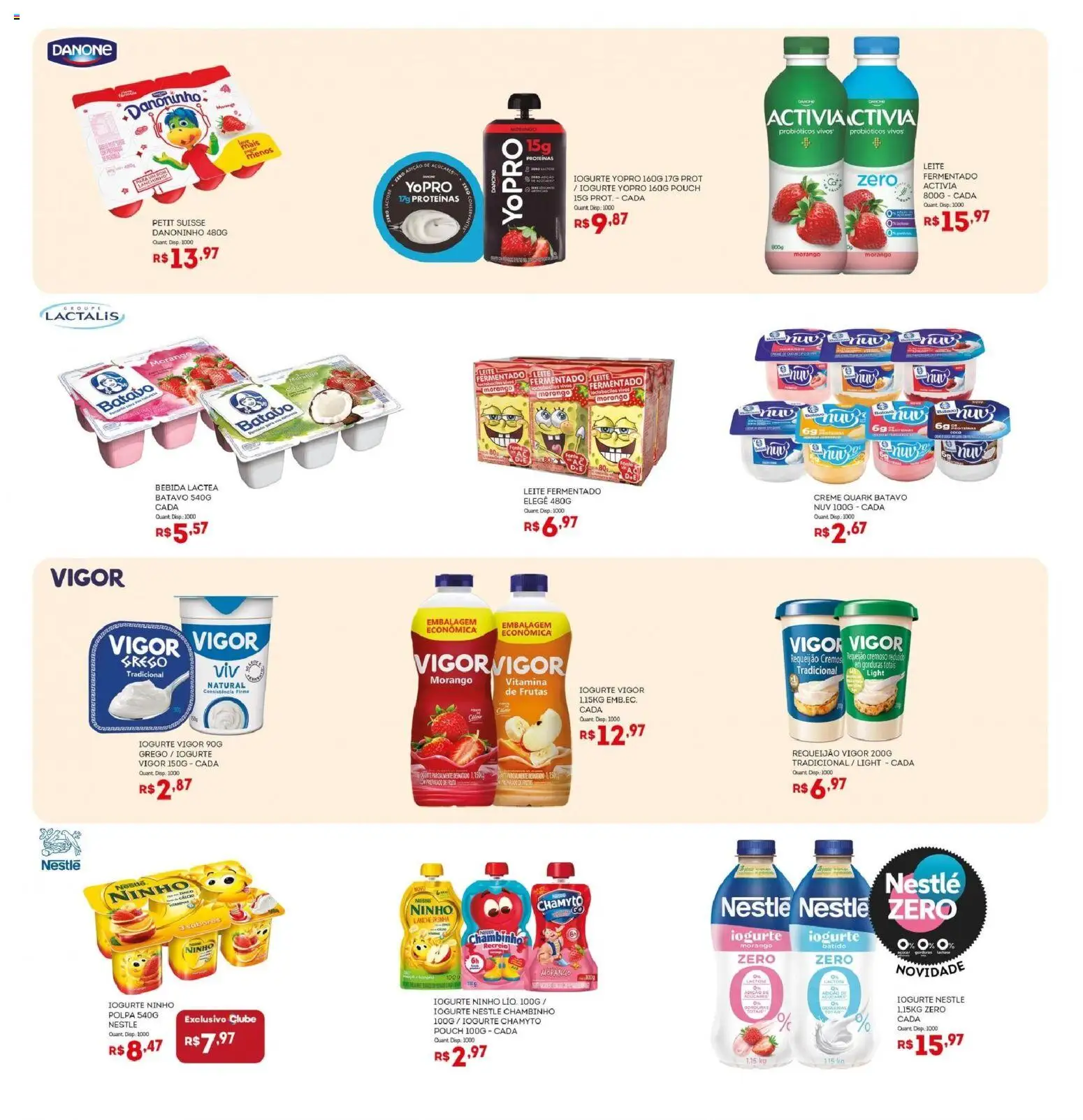 Bistek Supermercados Folheto - válido de 06.05.2026 | Página: 14 | Produtos: Probióticos, Leite, Iogurte, Requeijão
