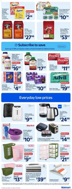Preview of Walmart weekly flyer from shop Walmart valid from Jul 9, 2026 | Page: 9 | Products: Kettle, Sandwich maker, Toaster, Bed