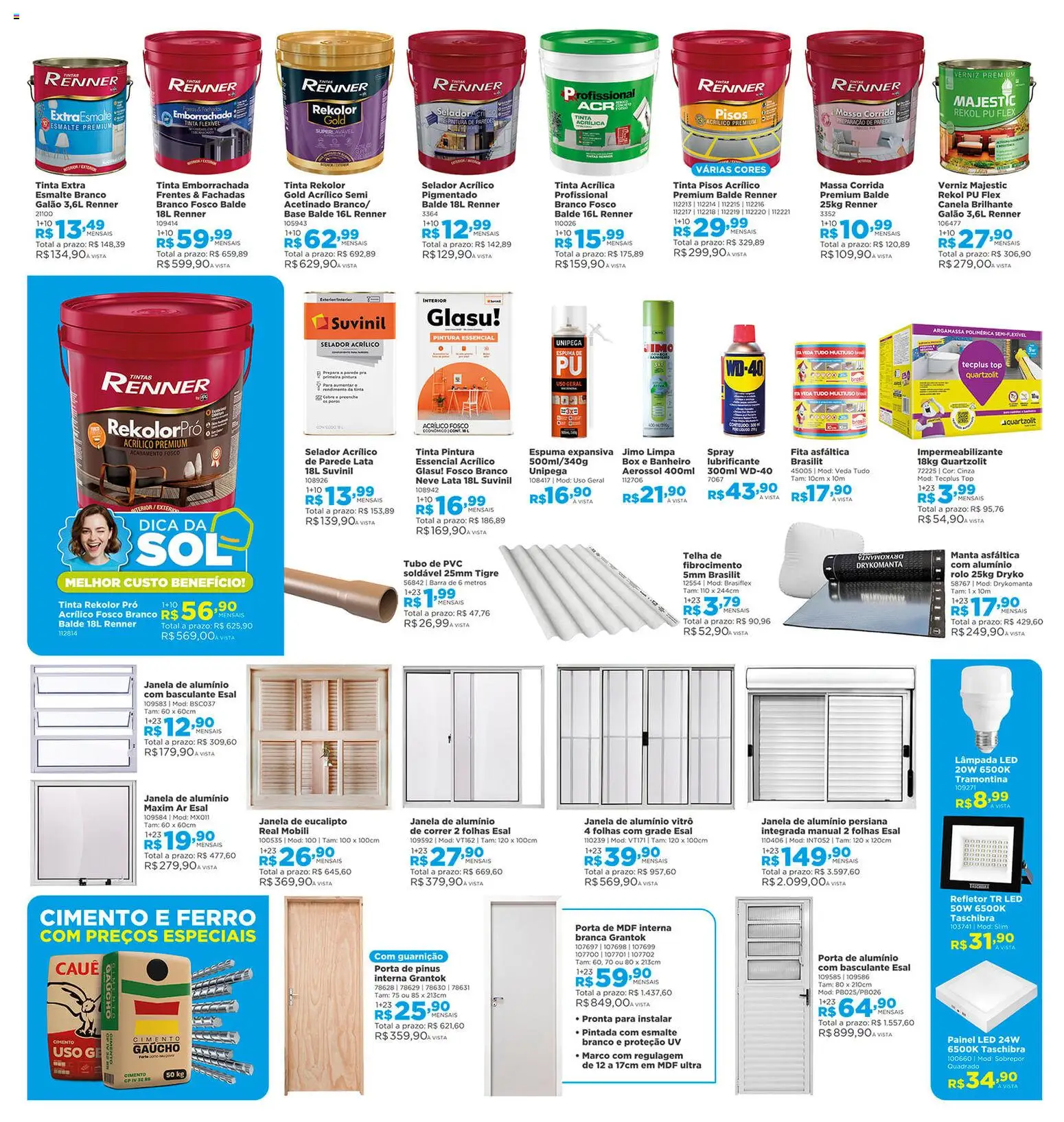 Lojas Solar Folheto - válido de 01.04.2026 | Página: 14 | Produtos: Impermeabilizante, Fita, Massa, Canela