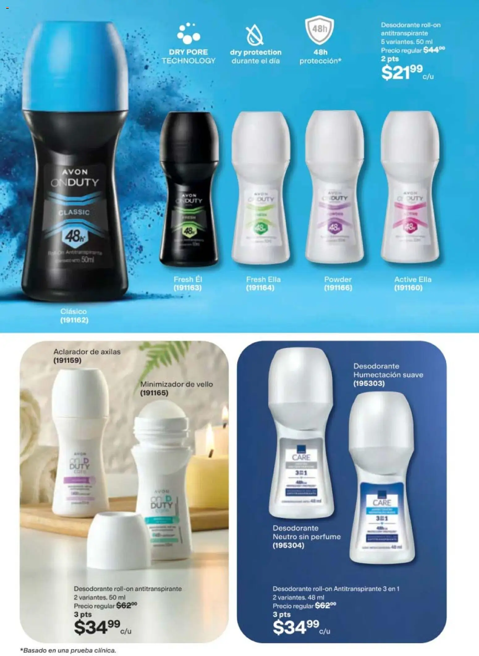 Nuevas ofertas de AVON válidas en toda la República Mexicana desde el 11/09/2026. ¡Encuentra las mejores ofertas en AVON campaña 14 2026! | Página: 145 | Productos: Desodorante, Antitranspirante, Perfume