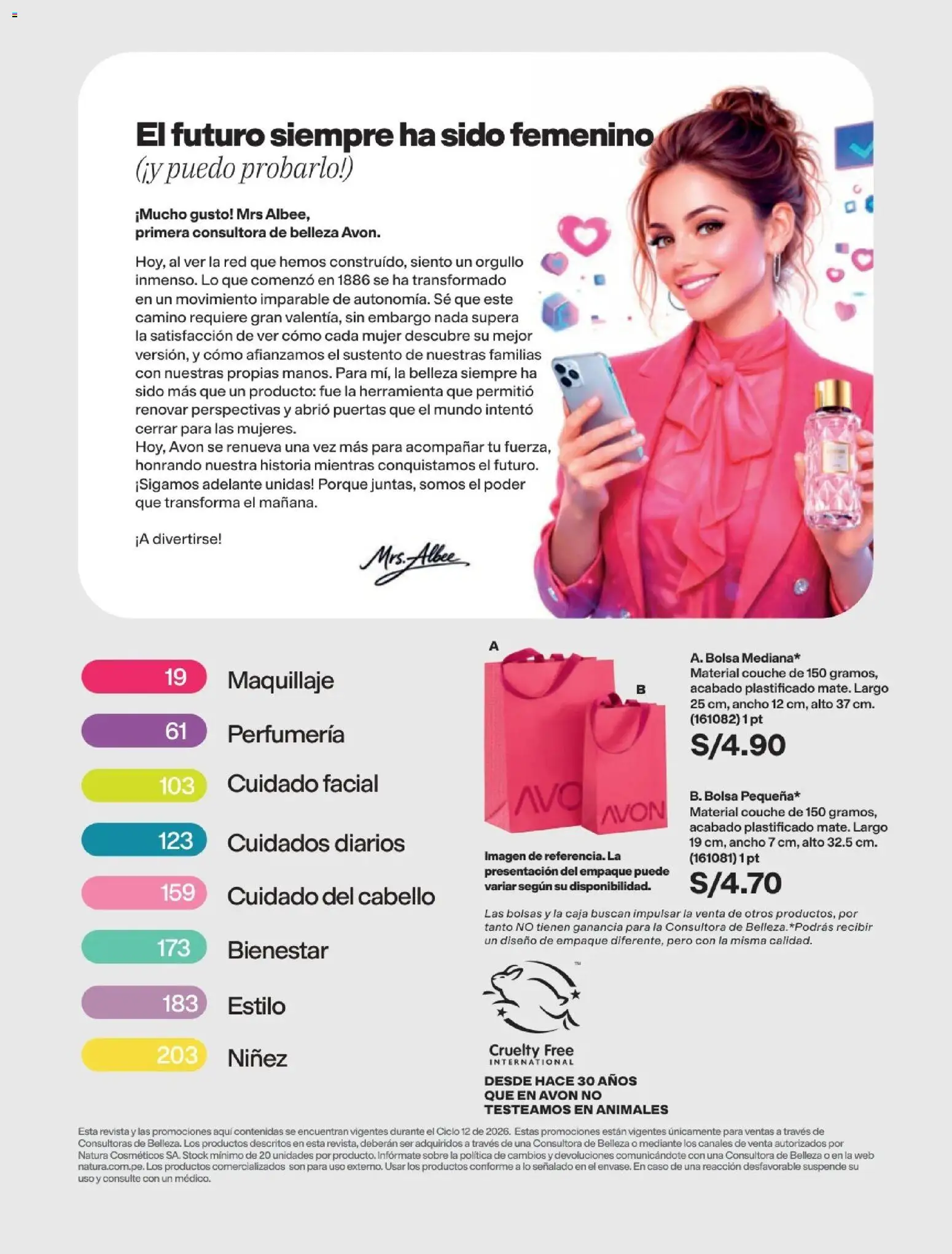 Catálogo Avon válido desde 22/07/2026 | Página: 17 | Productos: Herramienta, Revista, Bolsa, Maquillaje