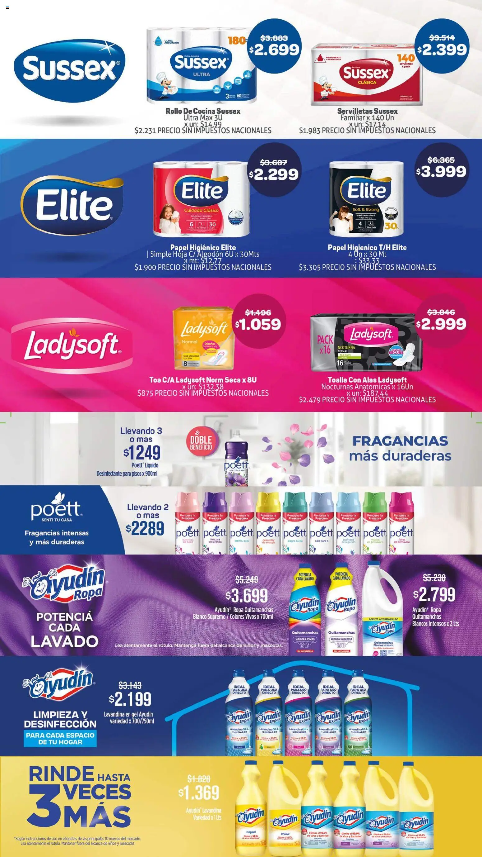Makro ofertas │ válido desde el 30/07/2026 | Página: 4 | Productos: Desinfectante, Lavandina, Quitamanchas, Limpiador