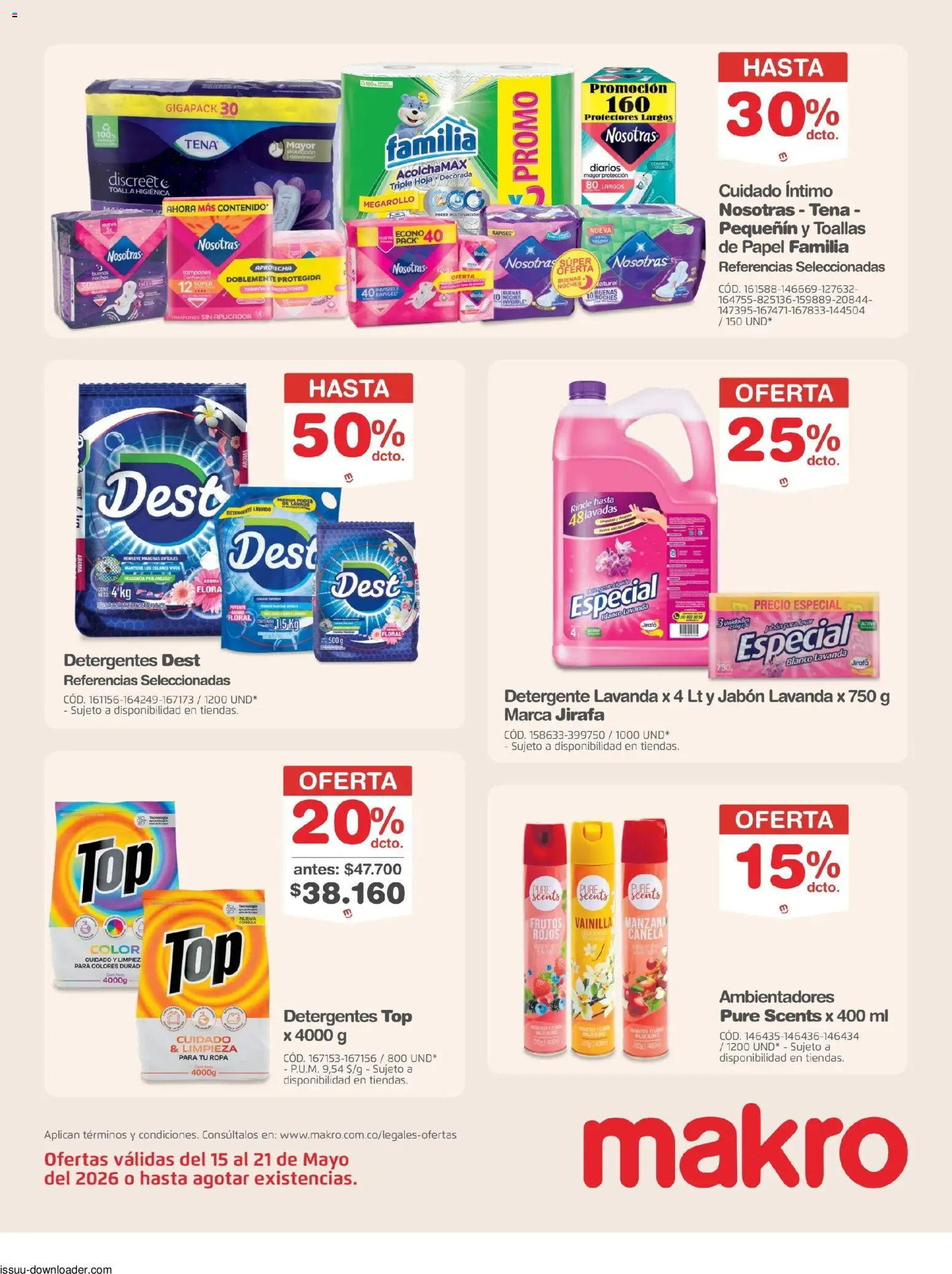 Makro revista - valida desde el 15.05.2026 | Página: 24 | Productos: Toallas, Top, Fragancia, Detergente
