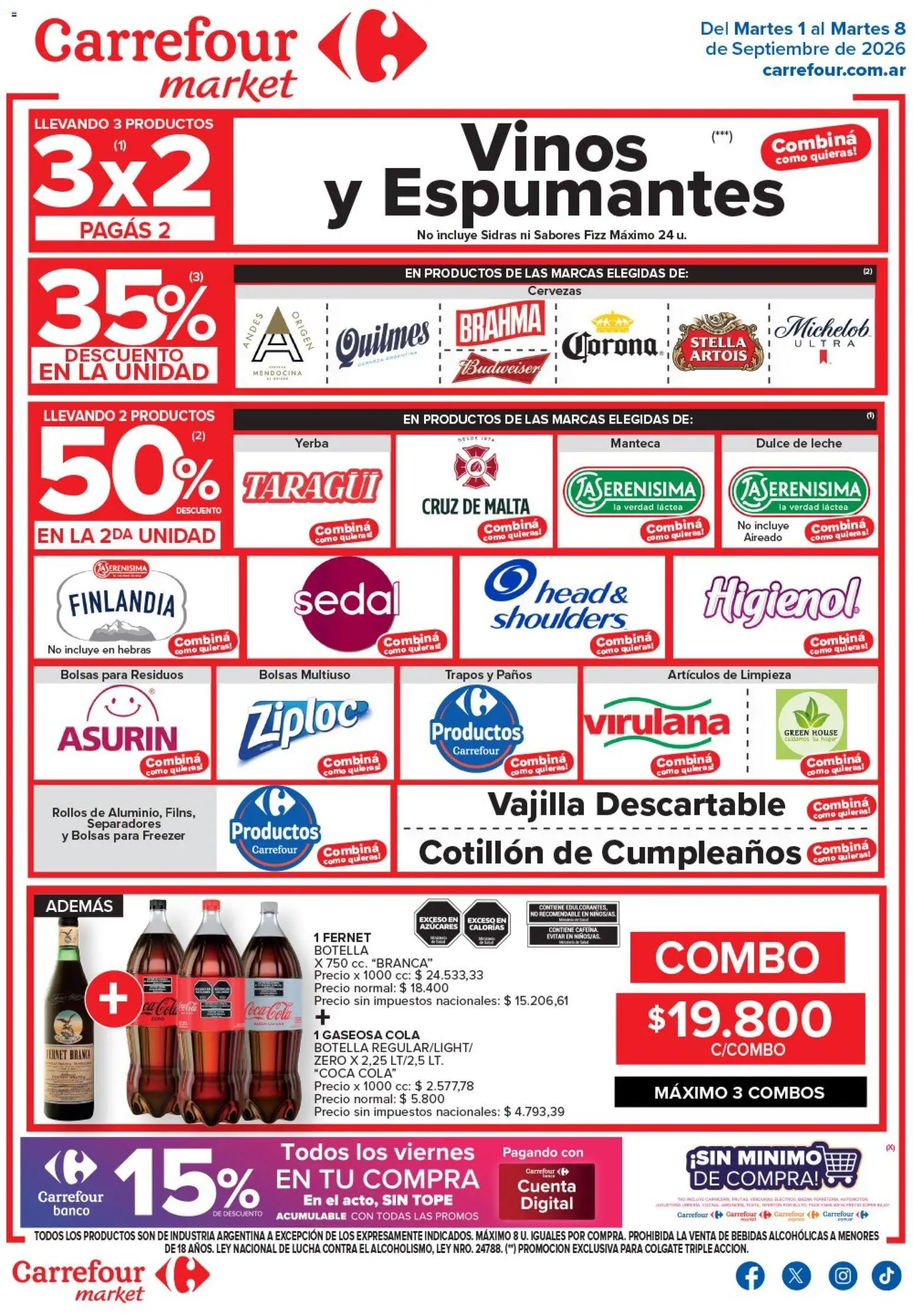 Carrefour Market - Market Paraná Concordia │ válido desde el 01/09/2026 | Página: 2 | Productos: Botella, Dulce, Manteca, Freezer