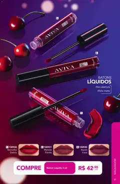 Jequiti - Revista 8/2026 - Pré-Visualização do folheto da loja Jequiti, válido de 02.06.2026 | Página: 57 | Produtos: Maquiagem, Batom