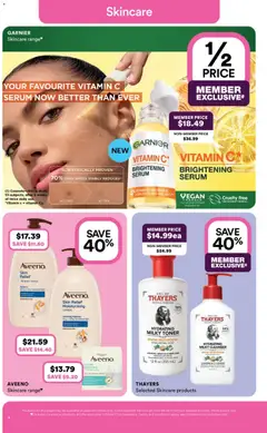 Preview of Priceline Pharmacy catalogue  - valid from 07.05.2026 | Page: 4 | Products: Lotion, Toner, Vitamin