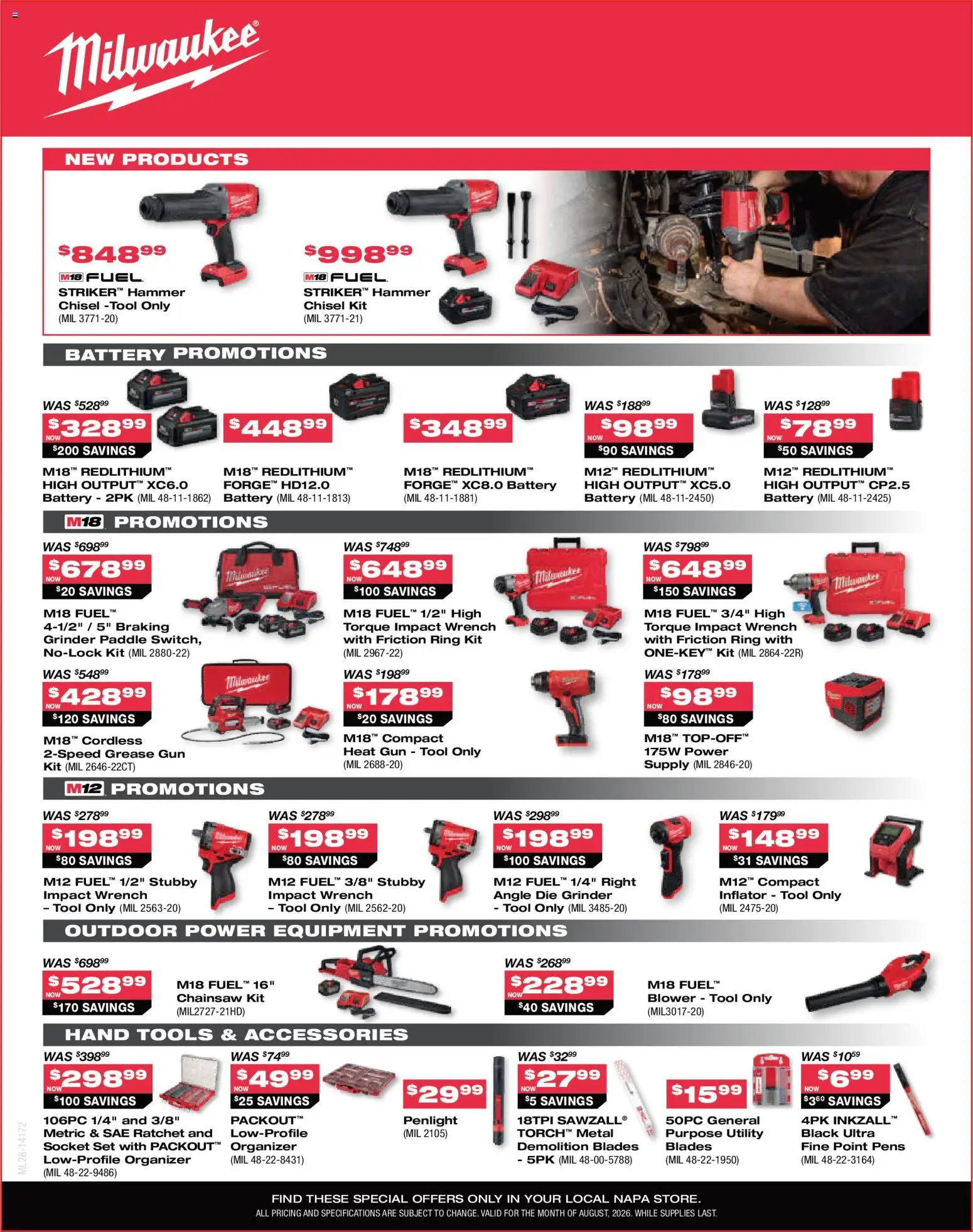 NAPA Auto Parts flyer valid from Aug 1, 2026 | Page: 3