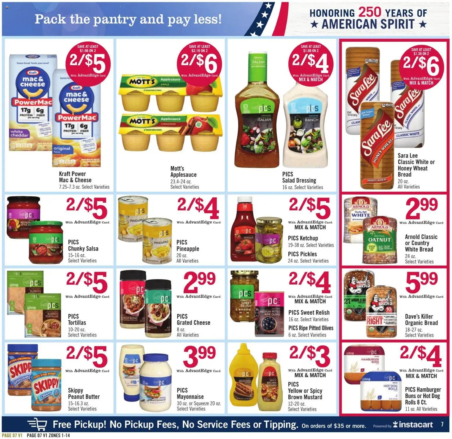 Price Chopper - Weekly Ad - valid from 07/05/2026 | Page: 7 | Products: Butter, Bread, Pineapple, Mayonnaise